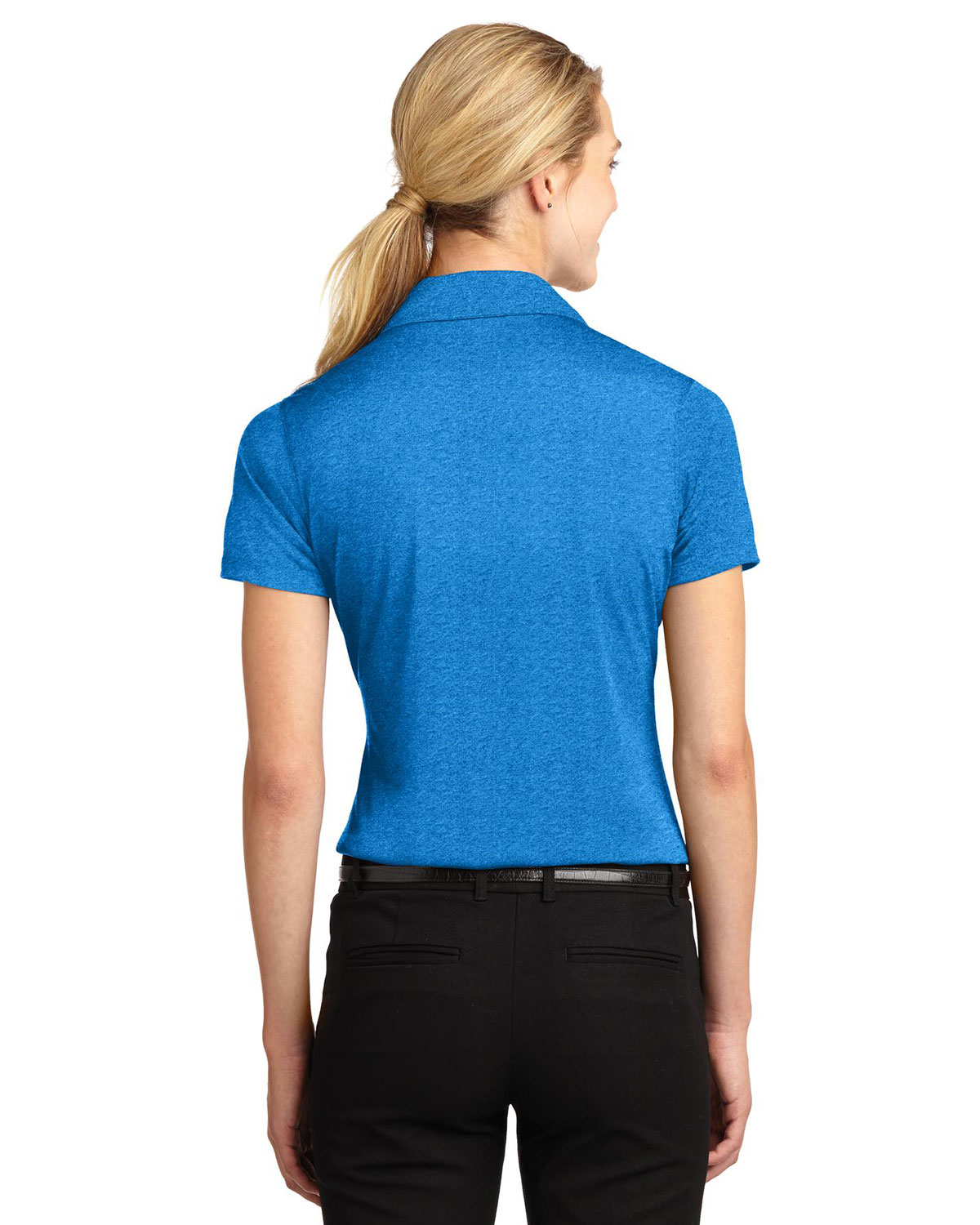 Sport-Tek LST660 Women's Heather Contender Polo view 2