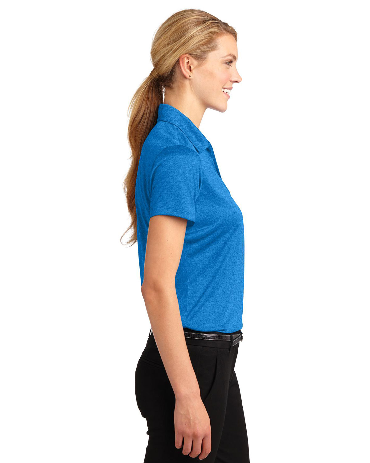 Sport-Tek LST660 Women's Heather Contender Polo view 3