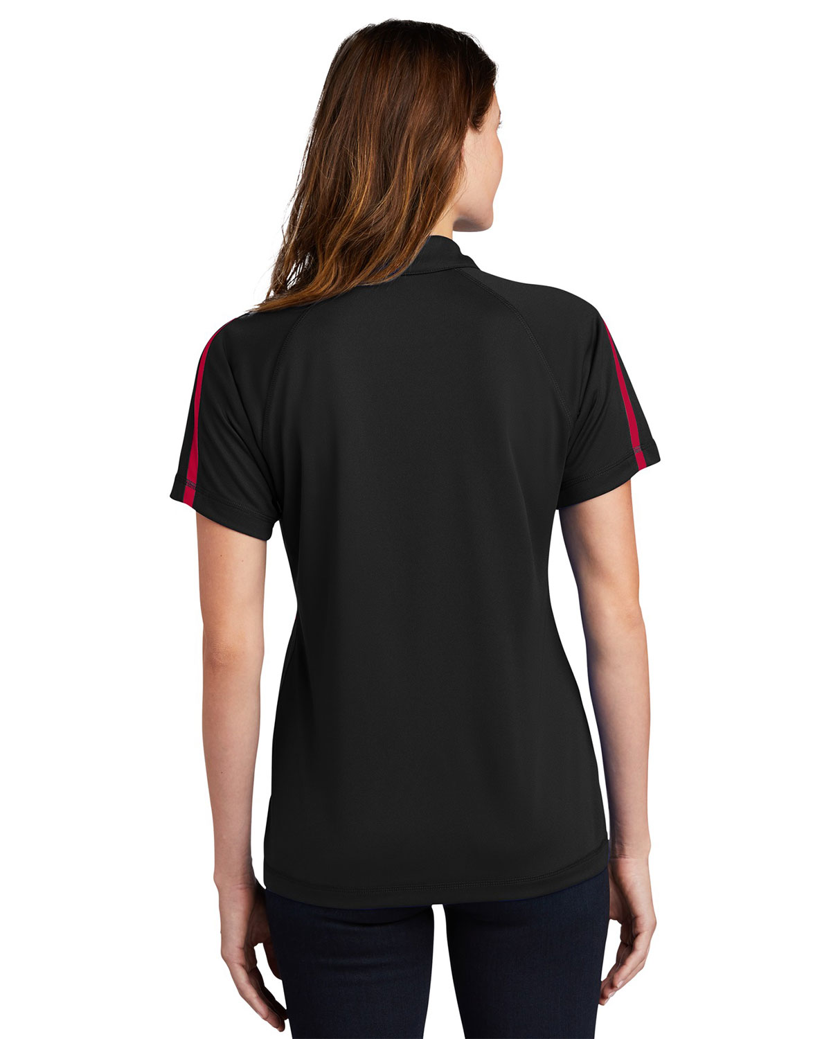 Sport-Tek LST685 Women's PosiCharge Micro-Mesh Colorblock Polo view 2