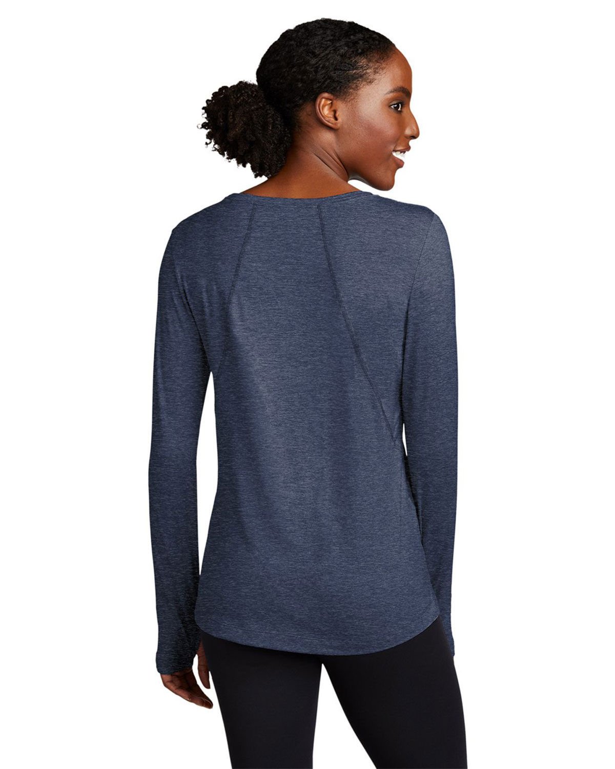 Sport-Tek LST710 Women's Exchange 1.5 Long Sleeve Crew view 2