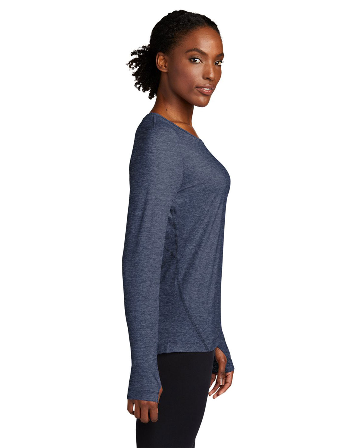 Sport-Tek LST710 Women's Exchange 1.5 Long Sleeve Crew view 3