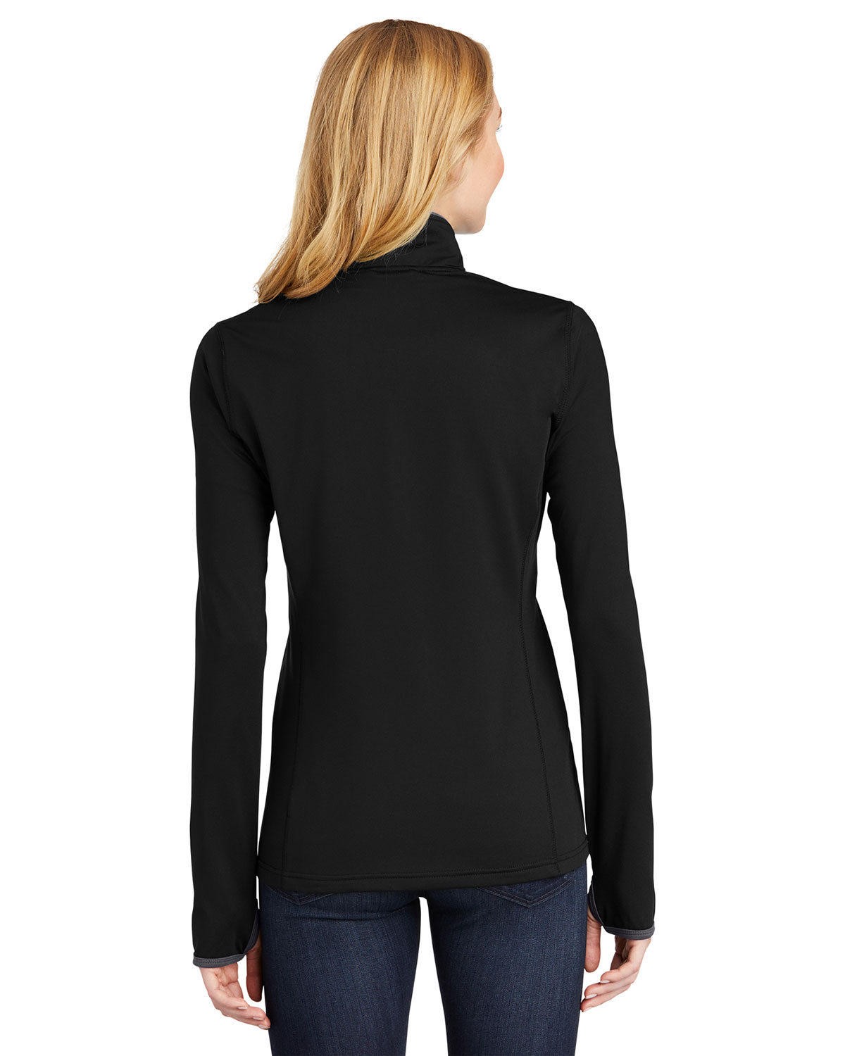 Sport-Tek LST853 Women's Sport-Wick Stretch Contrast Full-Zip Jacket view 2