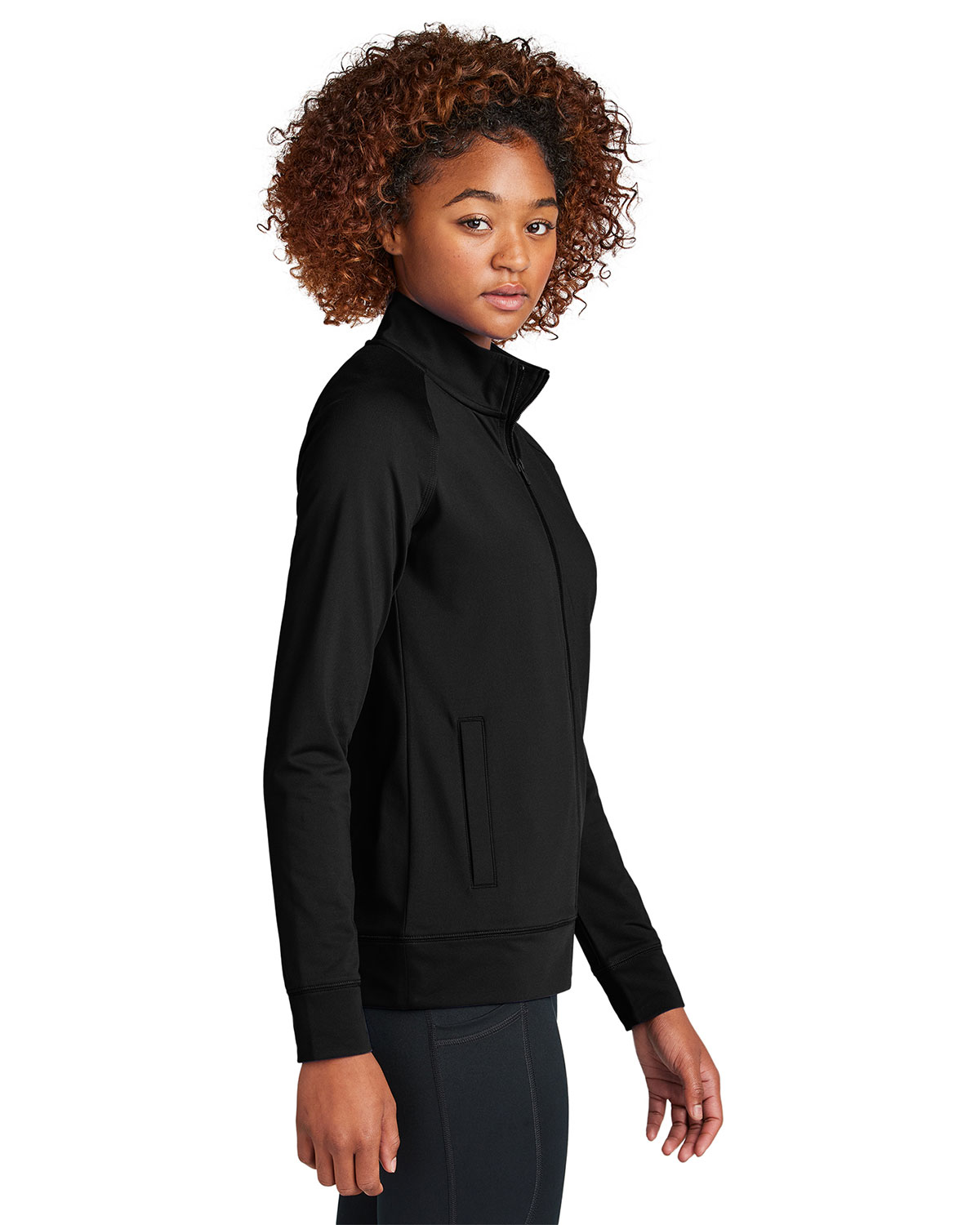Sport-Tek LST857 Women's Sport-Wick Stretch Full-Zip Cadet Jacket view 3