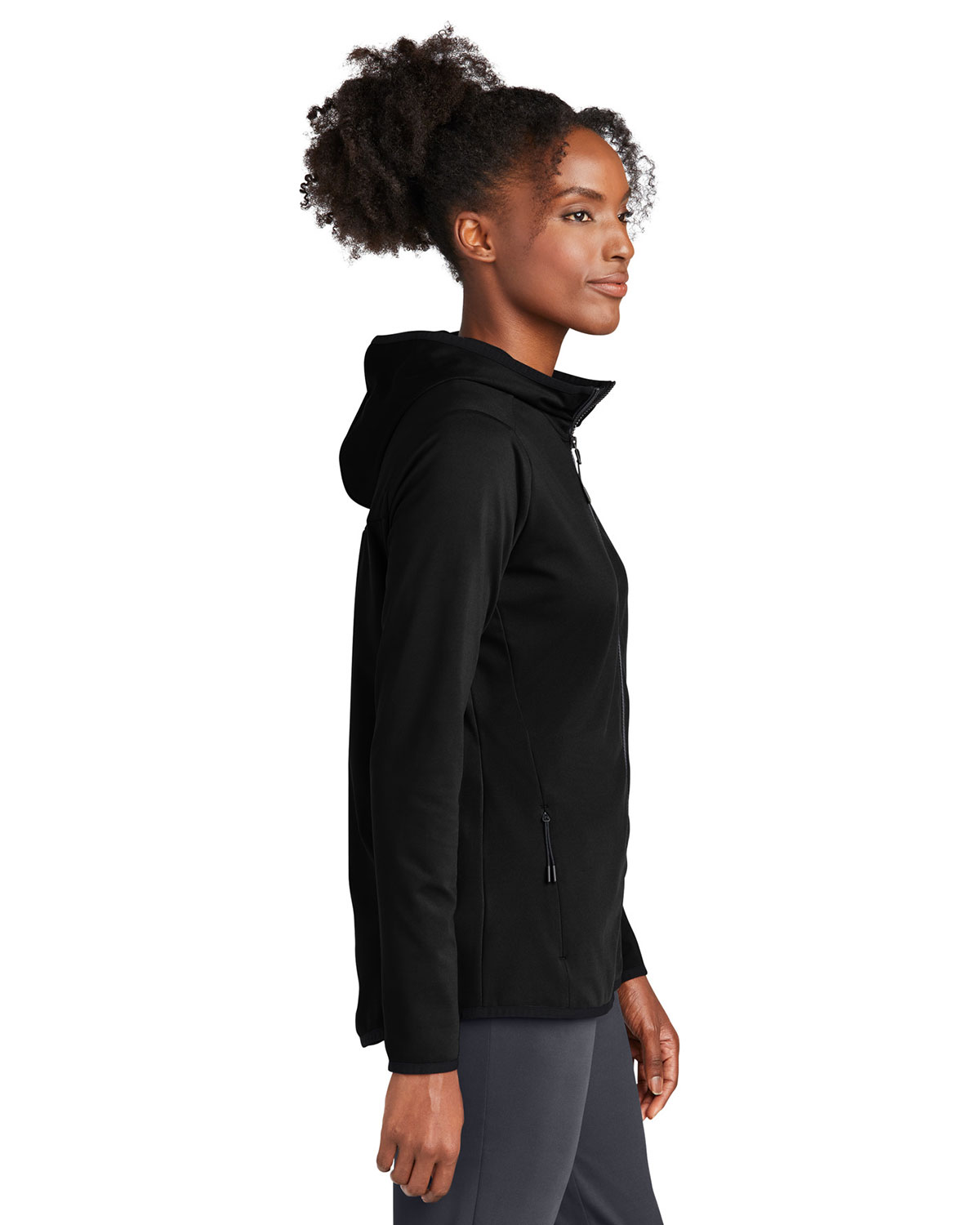 Sport-Tek LST870 Women's Circuit Hooded Full-Zip view 3