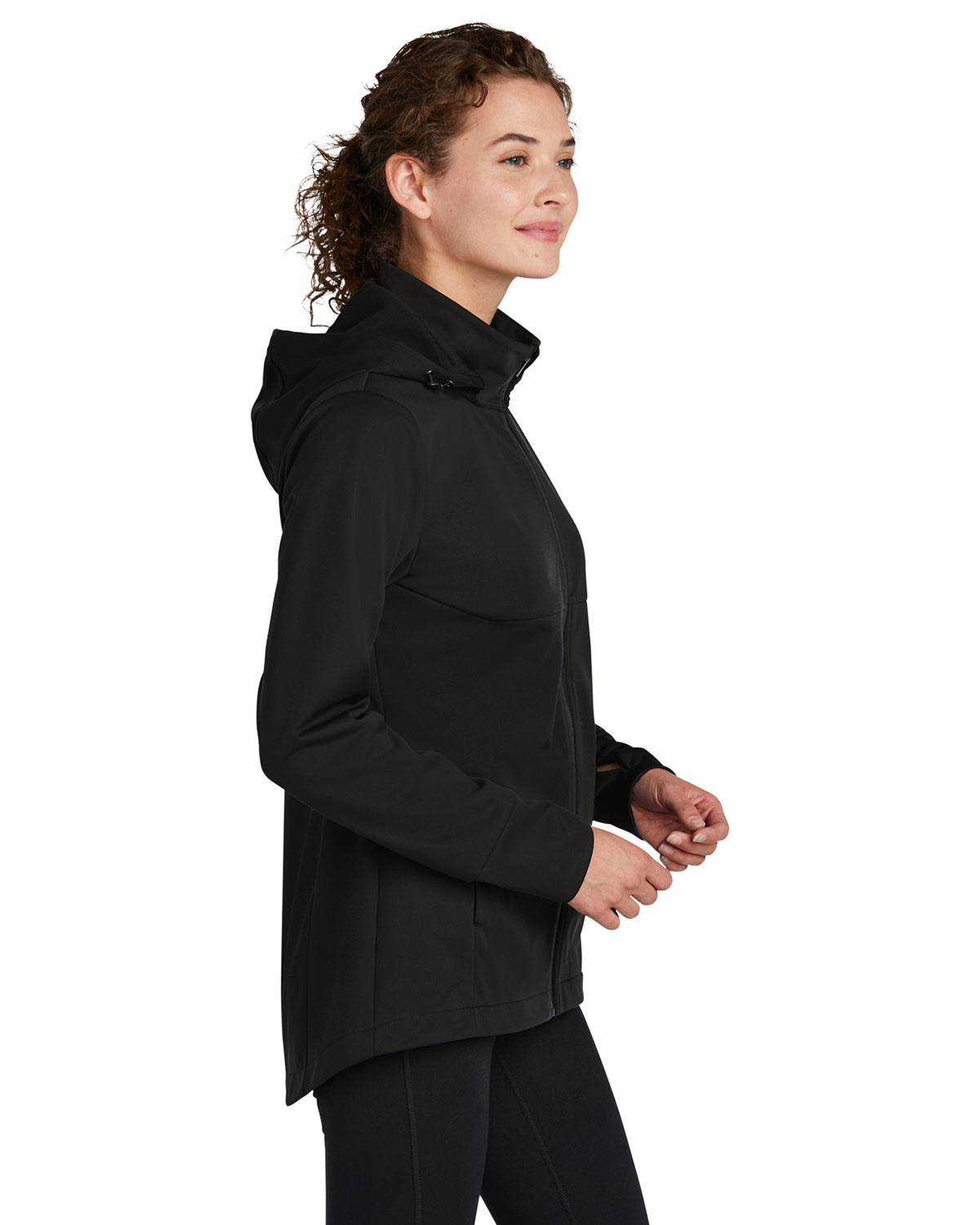 Sport-Tek LST980 Women's Hooded Soft Shell Jacket view 3