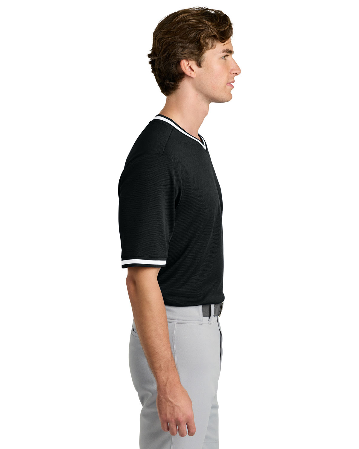 Sport-Tek ST221 Tough Mesh V-Neck Baseball Jersey view 3