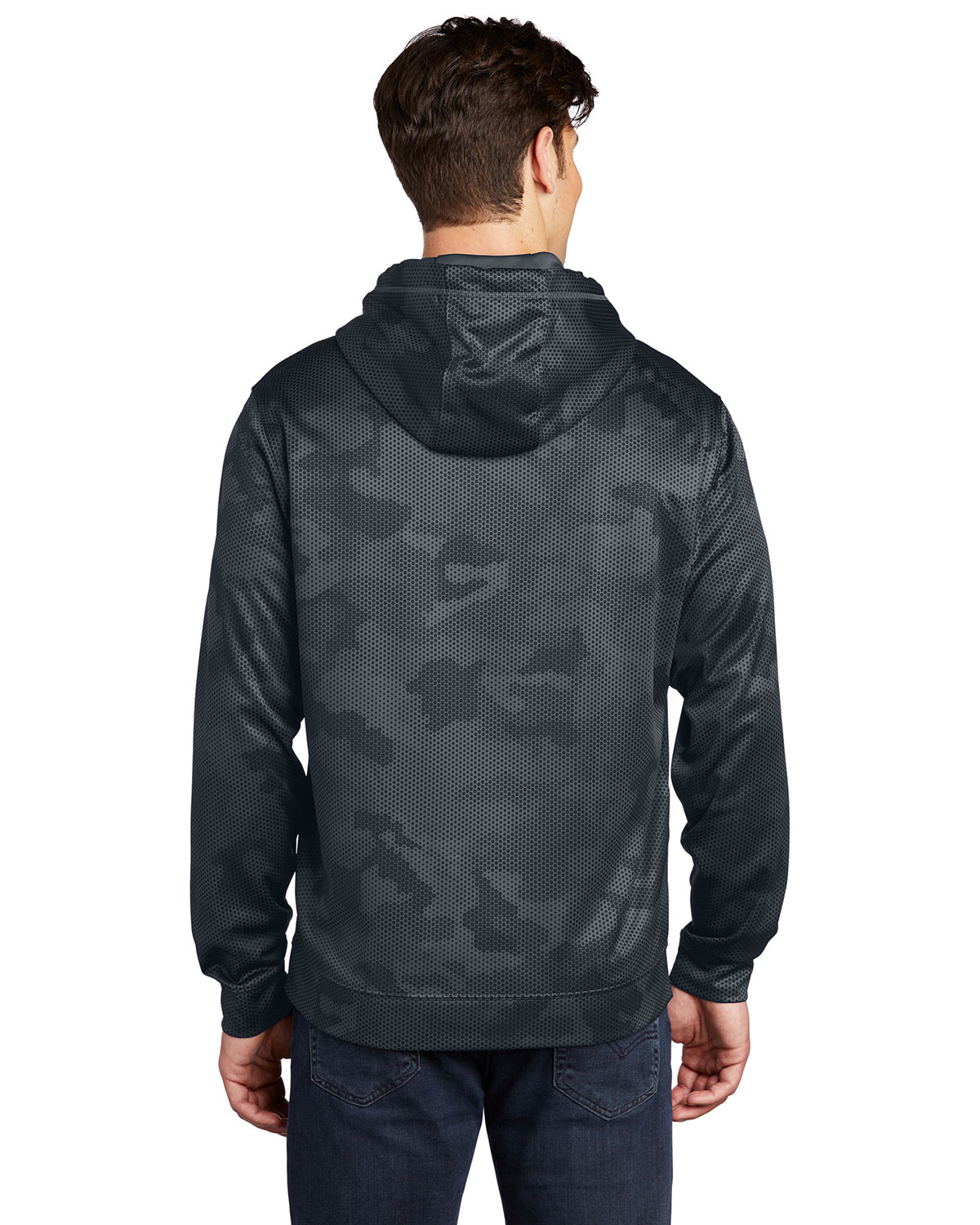 Sport-Tek ST240 Sport-Wick CamoHex Fleece Hooded Pullover view 2