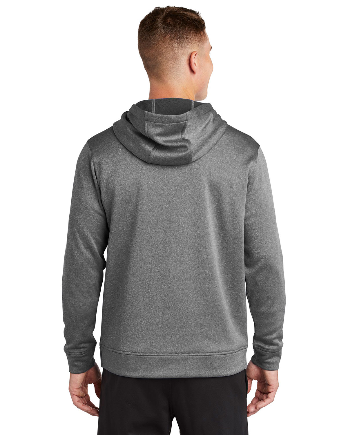 Sport-Tek ST264 PosiCharge Sport-Wick Heather Fleece Hooded Pullover view 2