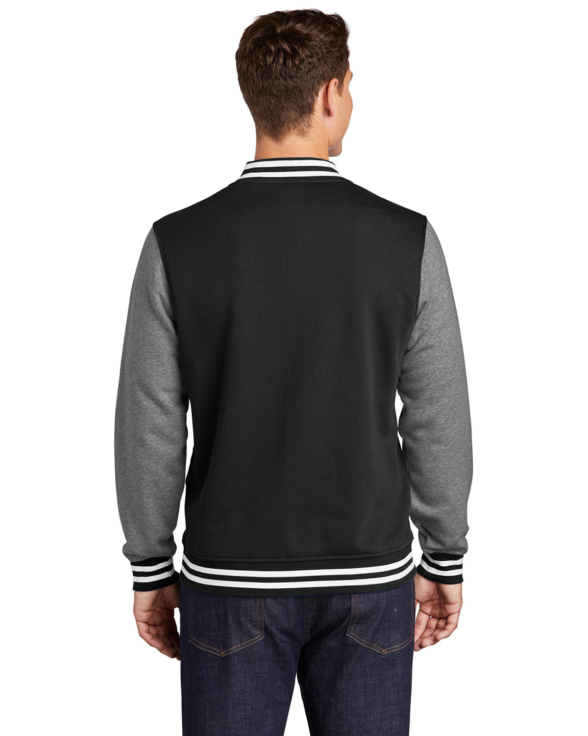 Sport-Tek ST270 Fleece Letterman Jacket view 2
