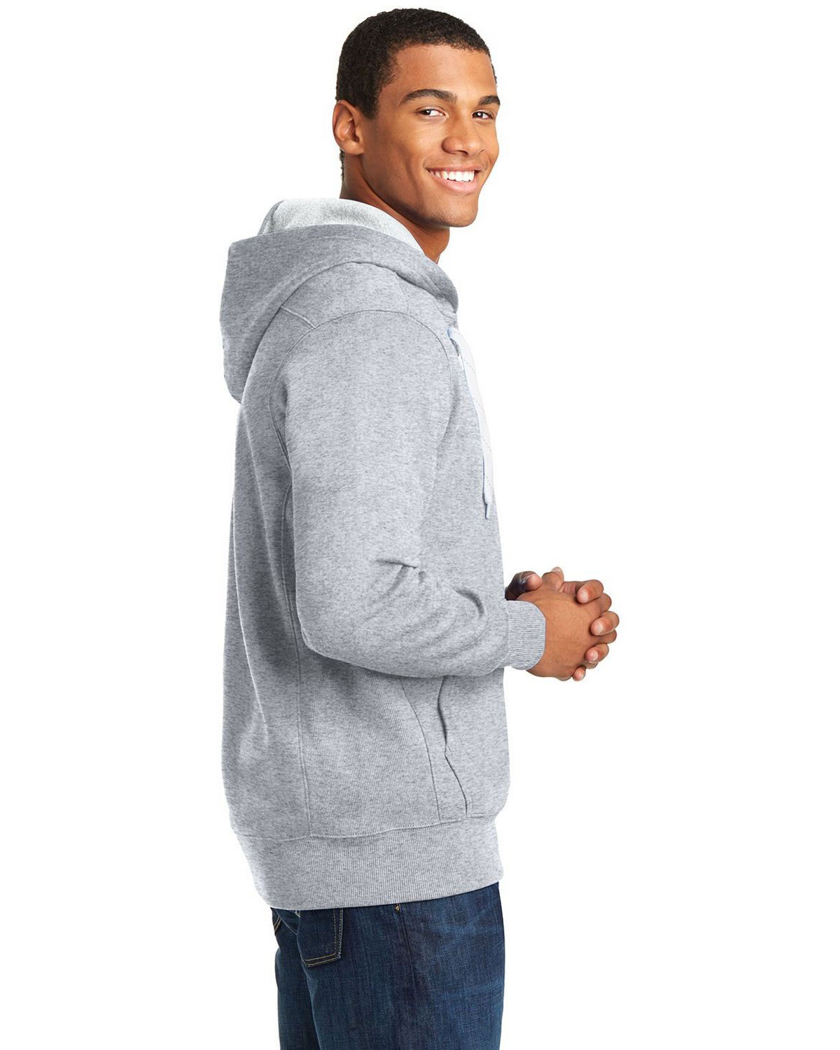 Sport-Tek ST271 Lace Up Pullover Hooded Sweatshirt view 3