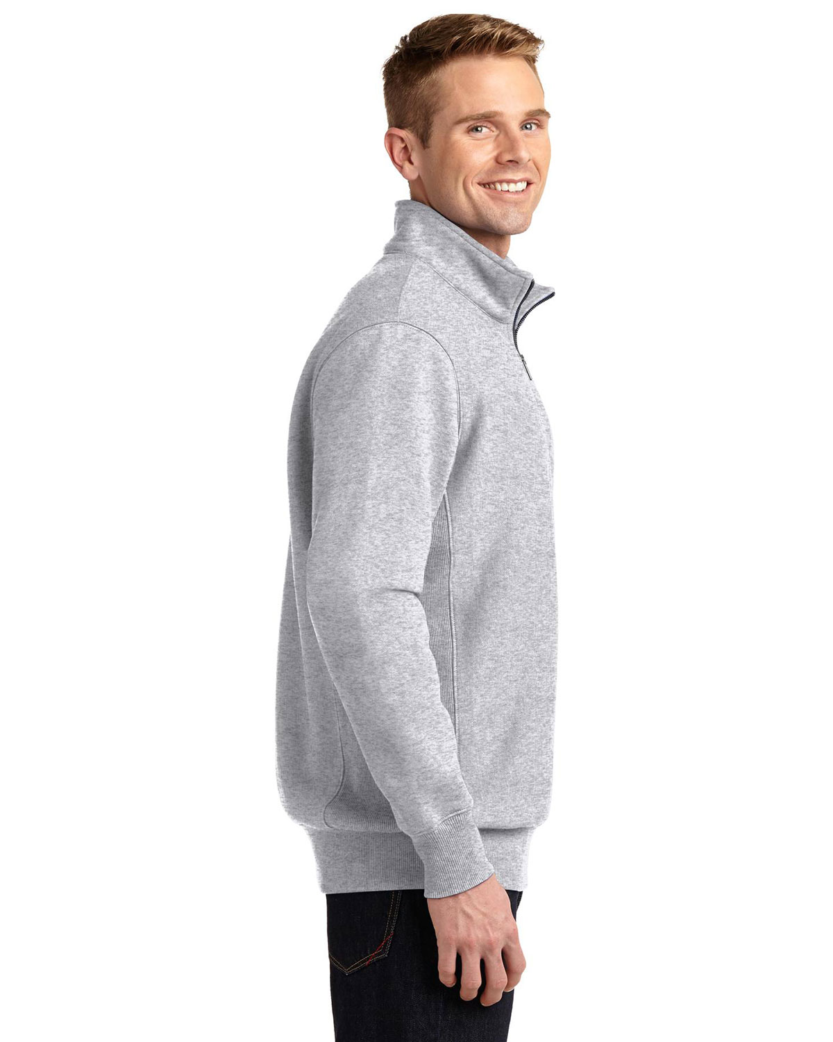 Sport-Tek ST283 Super Heavyweight 1/4-Zip Pullover Sweatshirt view 3