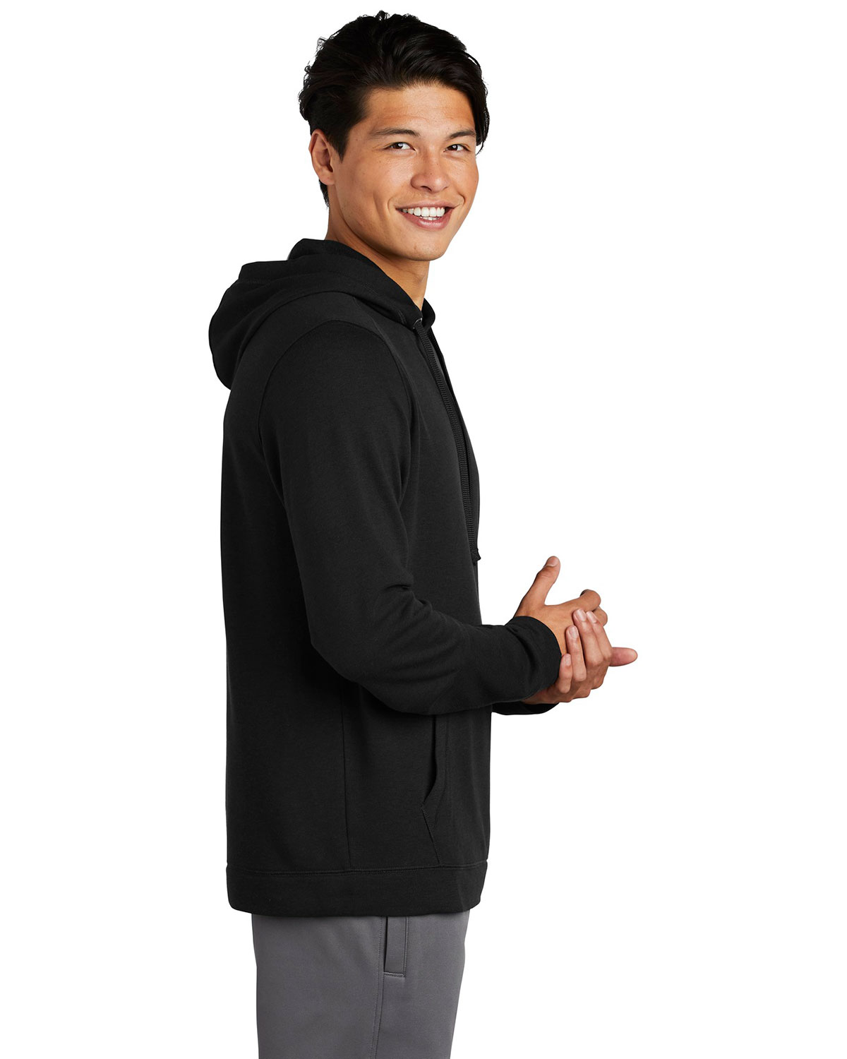 Sport-Tek ST296 PosiCharge Tri-Blend Wicking Fleece Hooded Pullover view 3