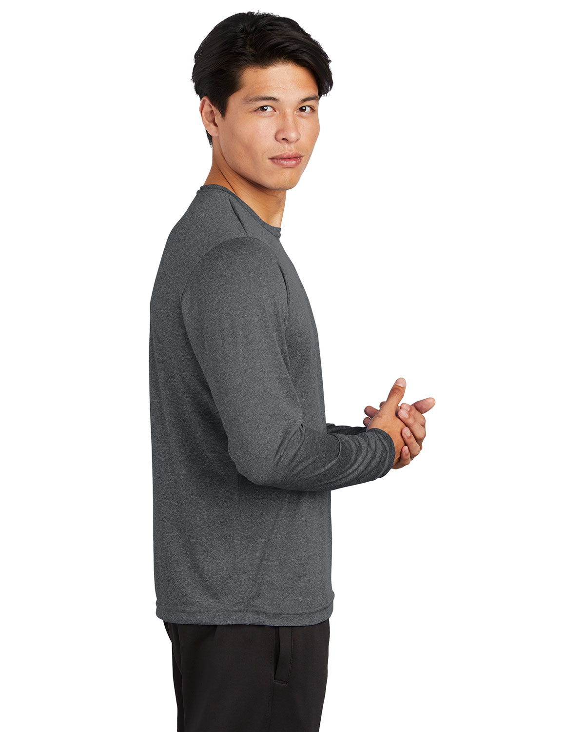 Sport-Tek ST360LS Long Sleeve Heather Contender Tee view 3