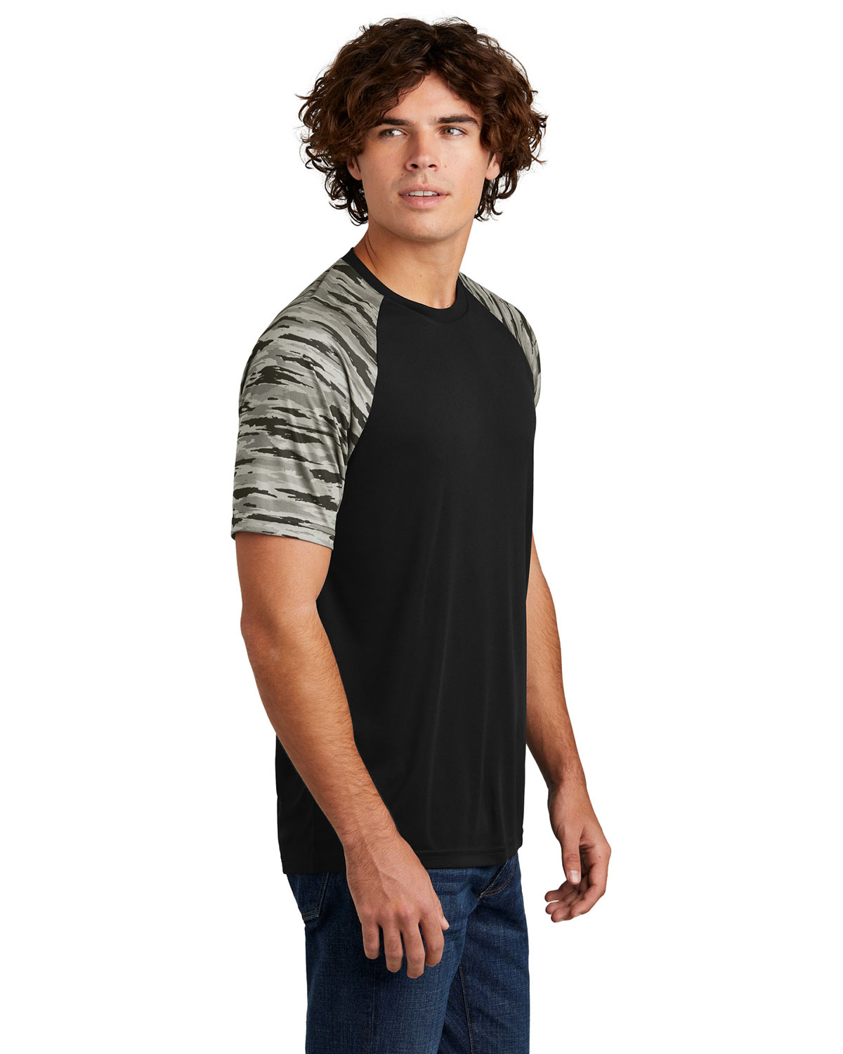 Sport-Tek ST376 Drift Camo Colorblock Tee view 3