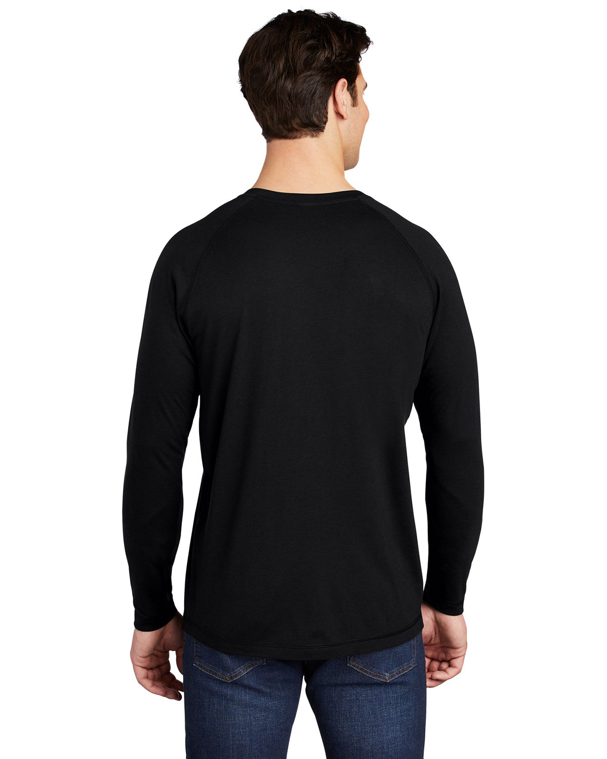 Sport-Tek ST400LS PosiCharge Long Sleeve Tri-Blend Wicking Raglan Tee view 2