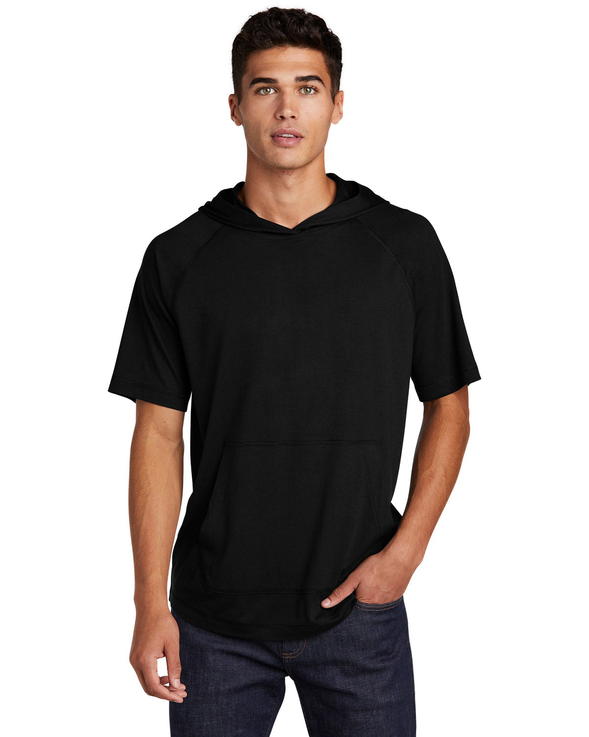Sport-Tek ST404 PosiCharge Tri-Blend Wicking Short Sleeve Hoodie