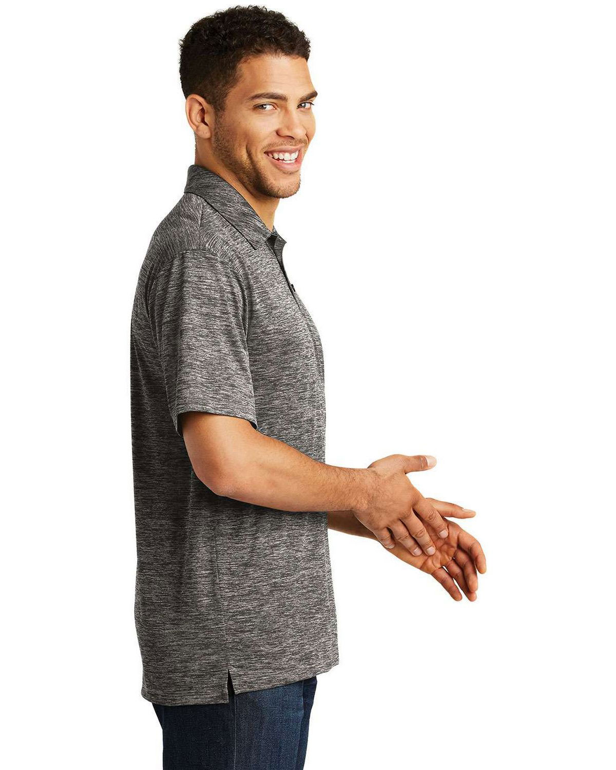 Sport-Tek ST590 PosiCharge Electric Heather Polo view 3