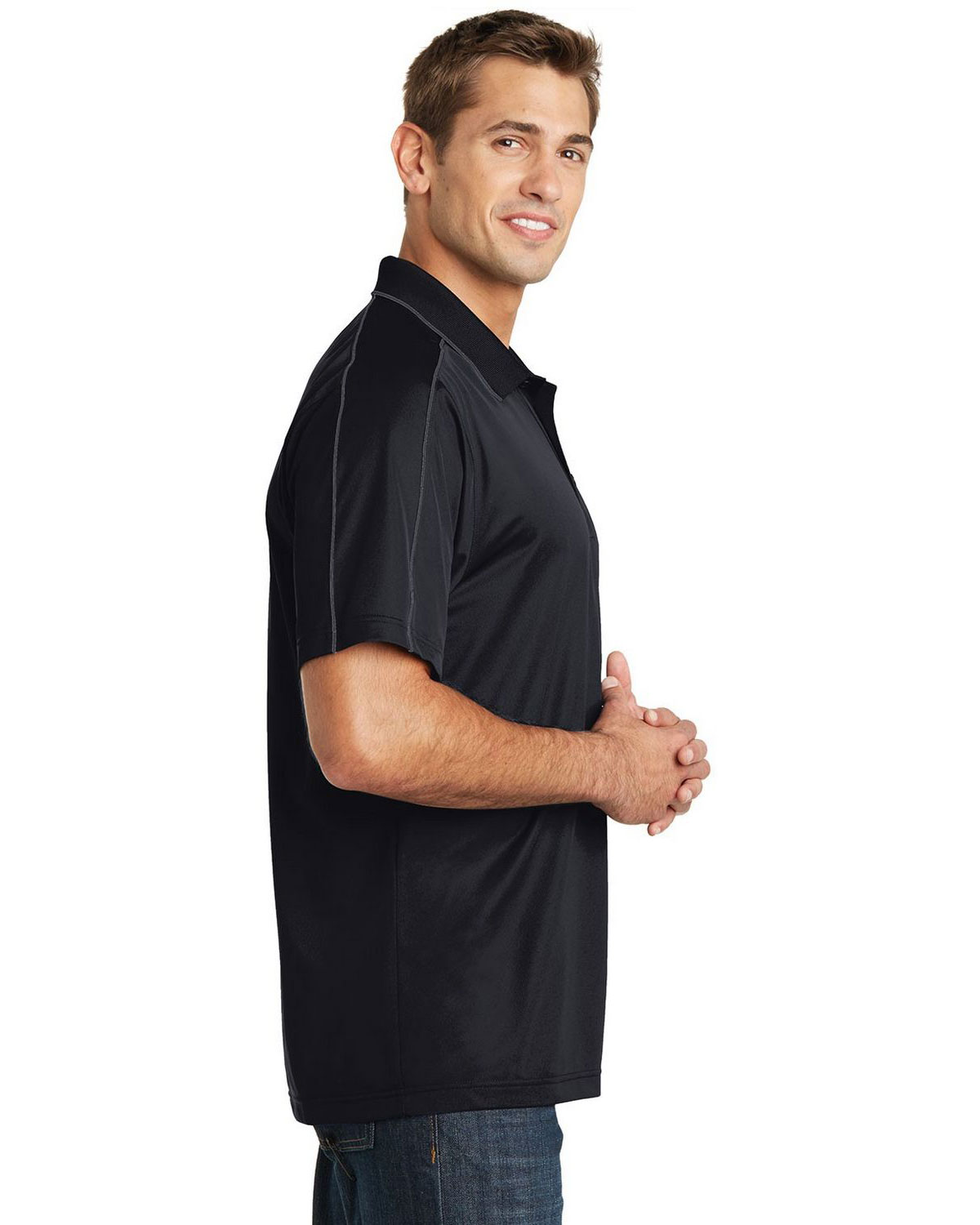 Sport-Tek ST653 Micropique Sport-Wick Piped Polo view 3