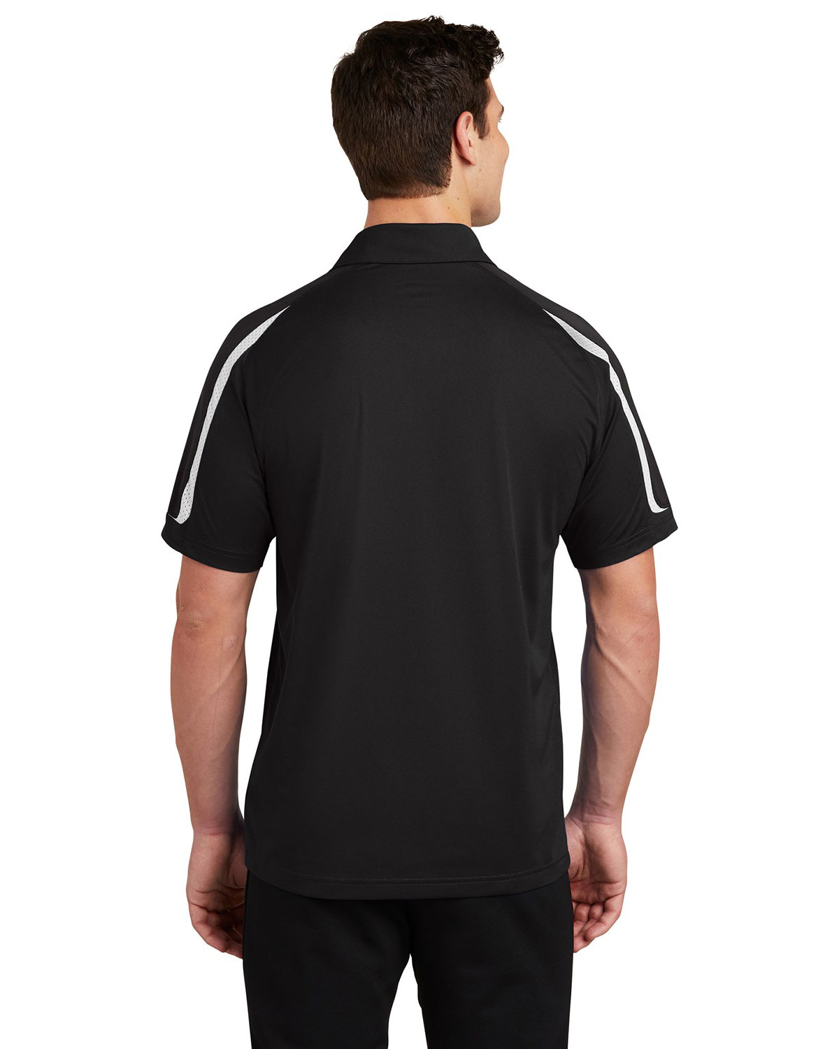 Sport-Tek ST658 Tricolor Shoulder Micropique Sport-Wick Polo view 2