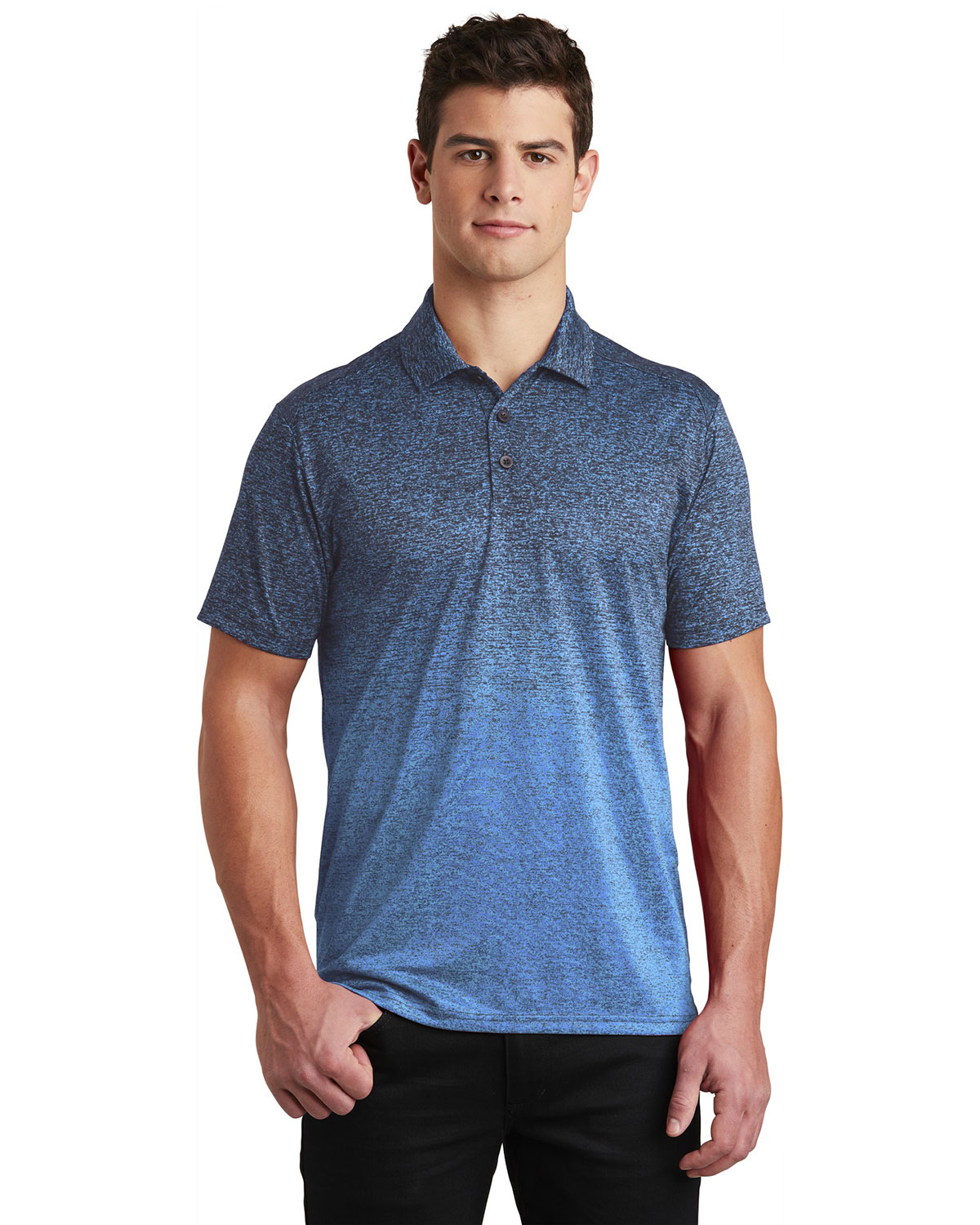Sport-Tek ST671 Ombre Heather Polo