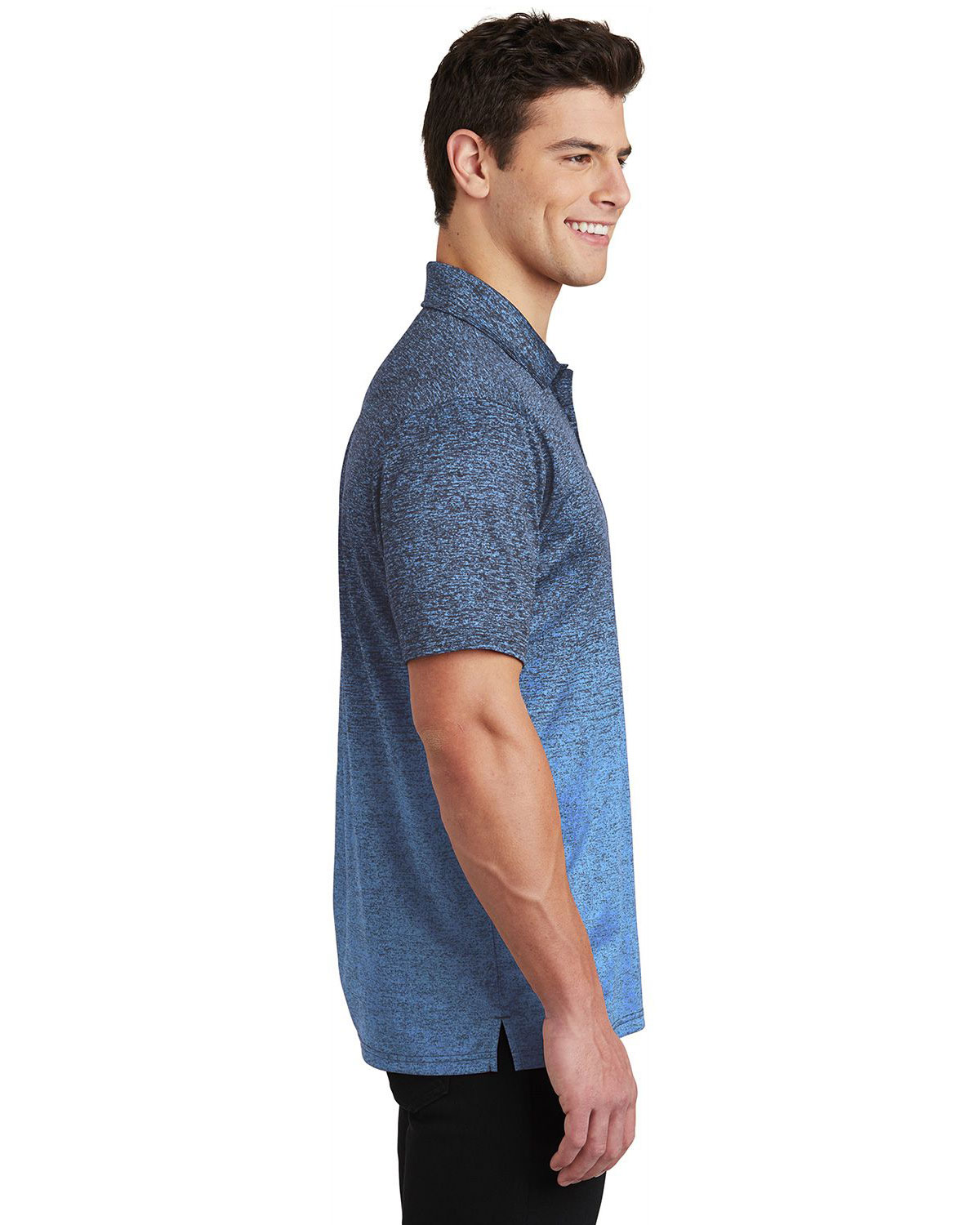 Sport-Tek ST671 Ombre Heather Polo view 3