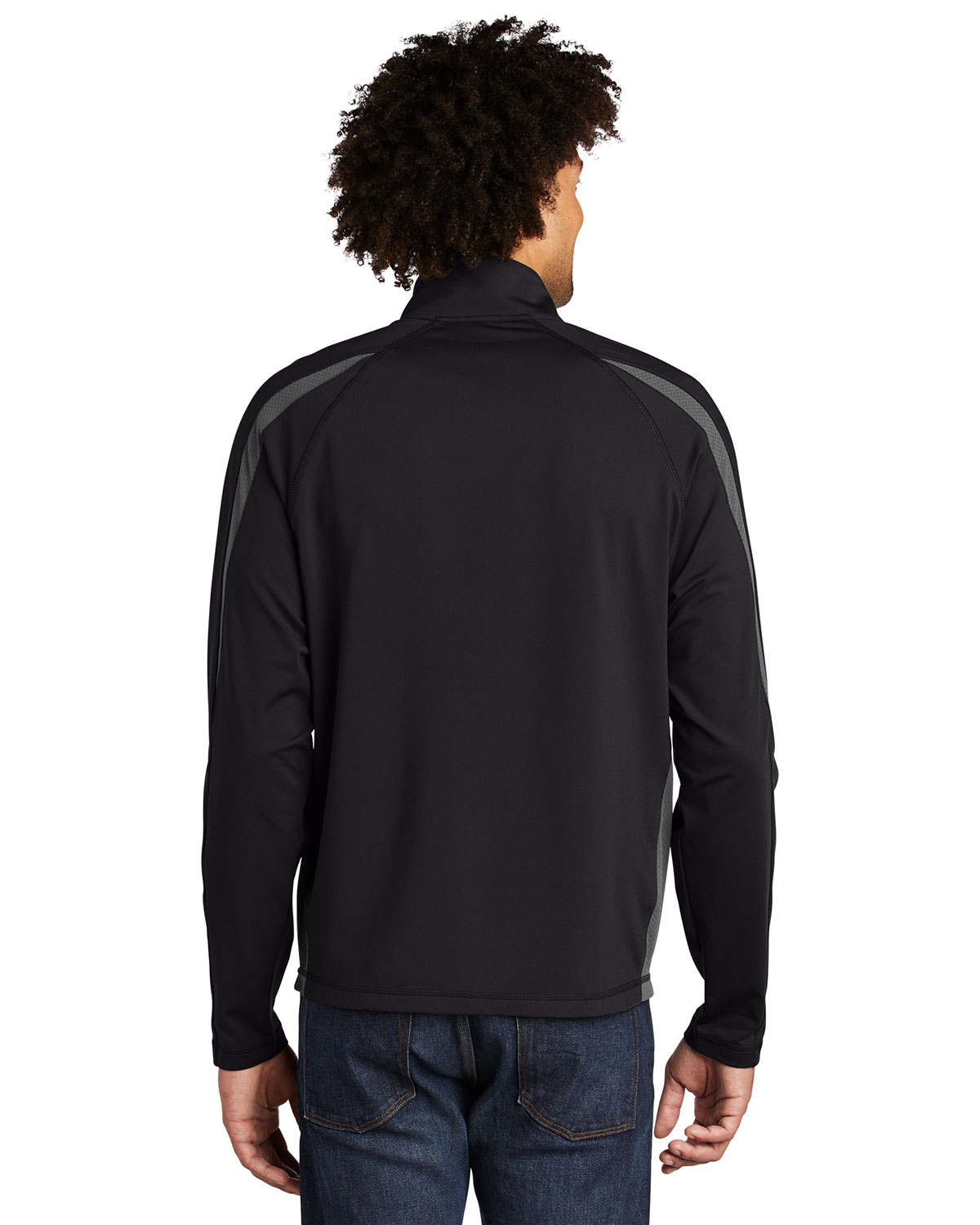 Sport-Tek ST851 Sport-Wick Stretch 1/4-Zip Colorblock Pullover view 2
