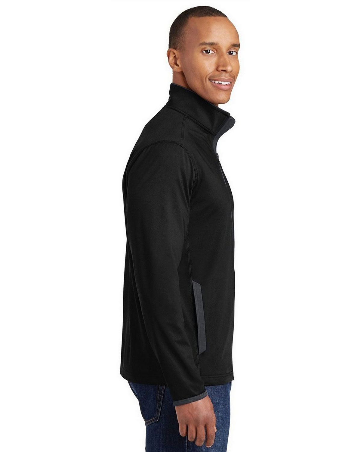 Sport-Tek ST853 Sport-Wick Stretch Contrast Full-Zip Jacket view 3