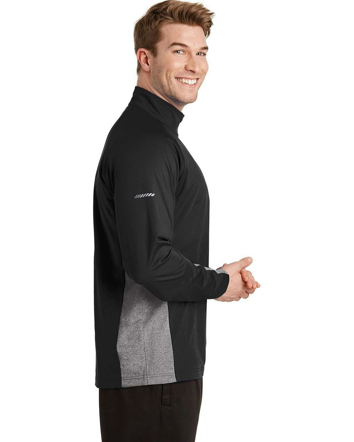 Sport-Tek ST854 Sport-Wick Stretch Contrast 1/4-Zip Pullover view 3