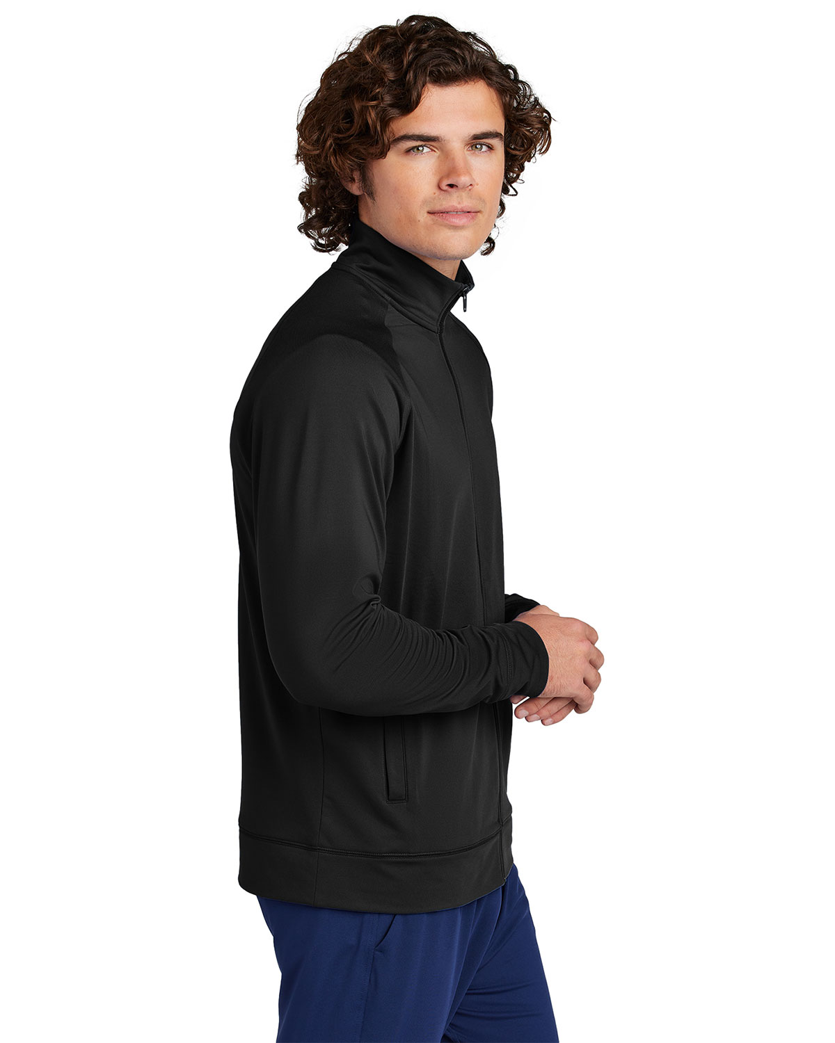 Sport-Tek ST857 Sport-Wick Stretch Full-Zip Cadet Jacket view 3