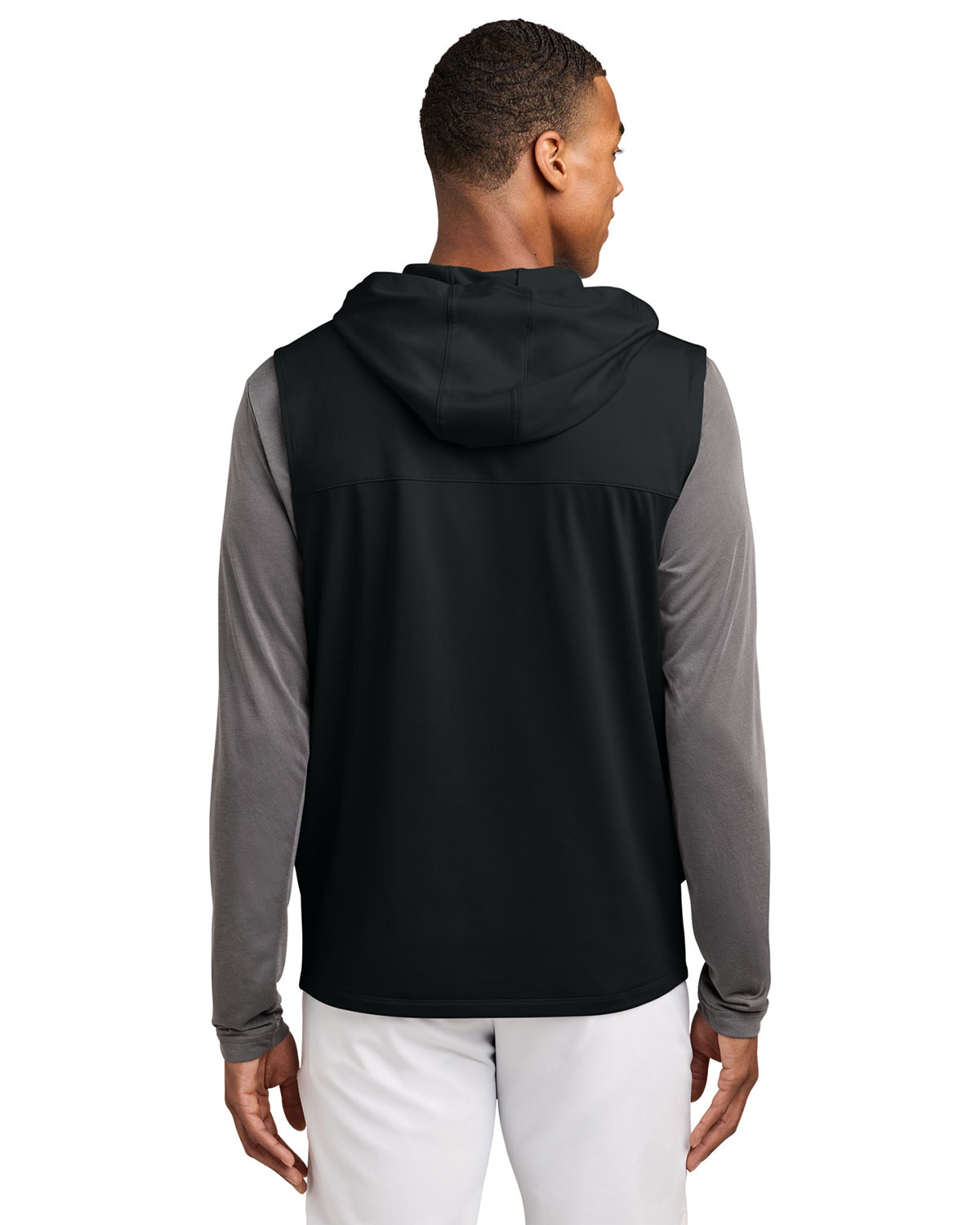Sport-Tek ST858 Sport-Wick Stretch Sleeveless Hooded 1/4-Zip view 2