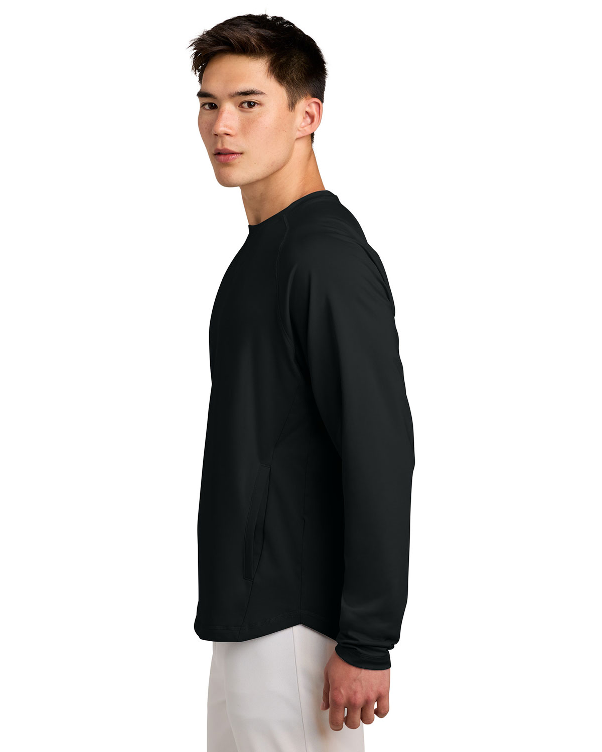 Sport-Tek ST859 Sport-Wick Stretch Pocketed Crewneck view 3