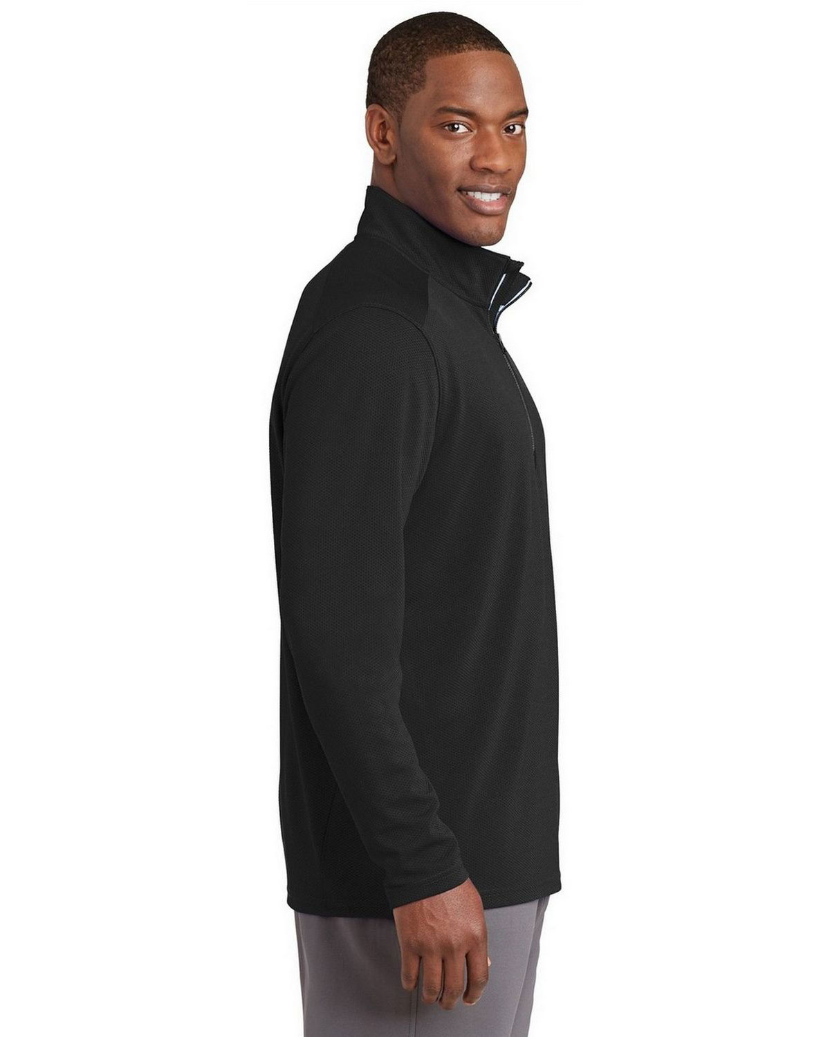 Sport-Tek ST860 Sport-Wick Textured 1/4-Zip Pullover view 3