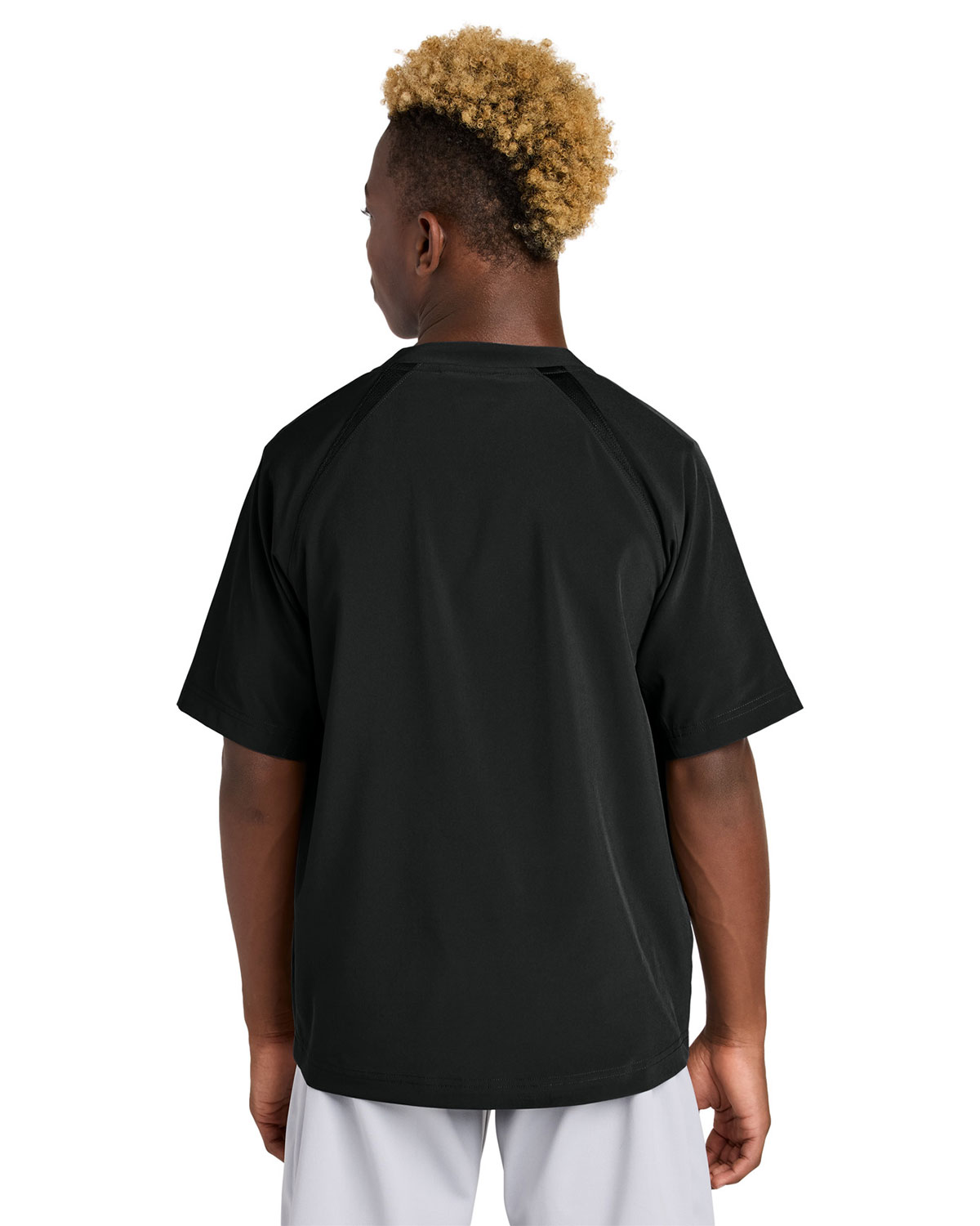 Sport-Tek YJST489 Youth Repeat 1/2-Zip Short Sleeve Jacket view 2
