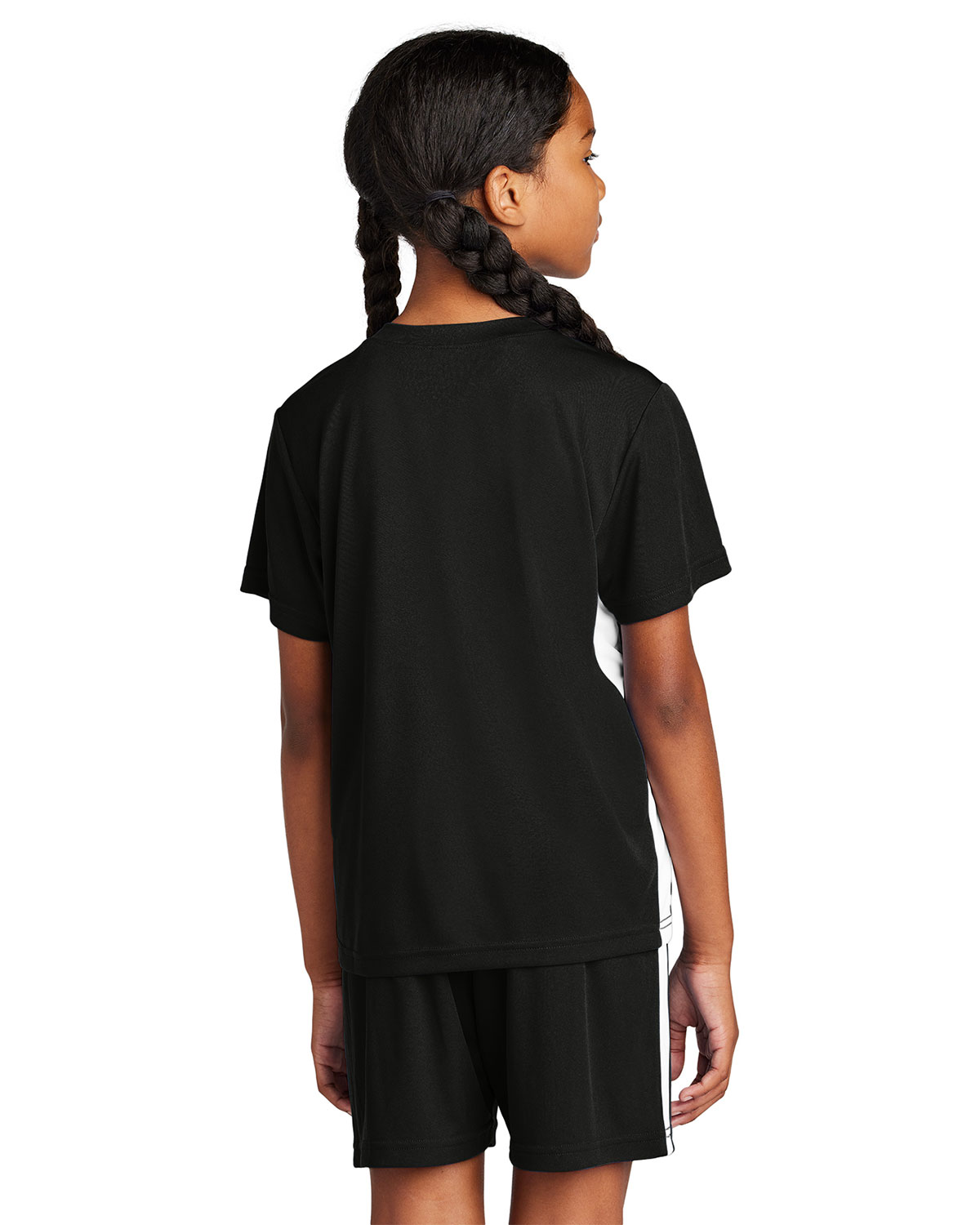 Sport-Tek YST101 Youth Competitor United V-Neck view 2
