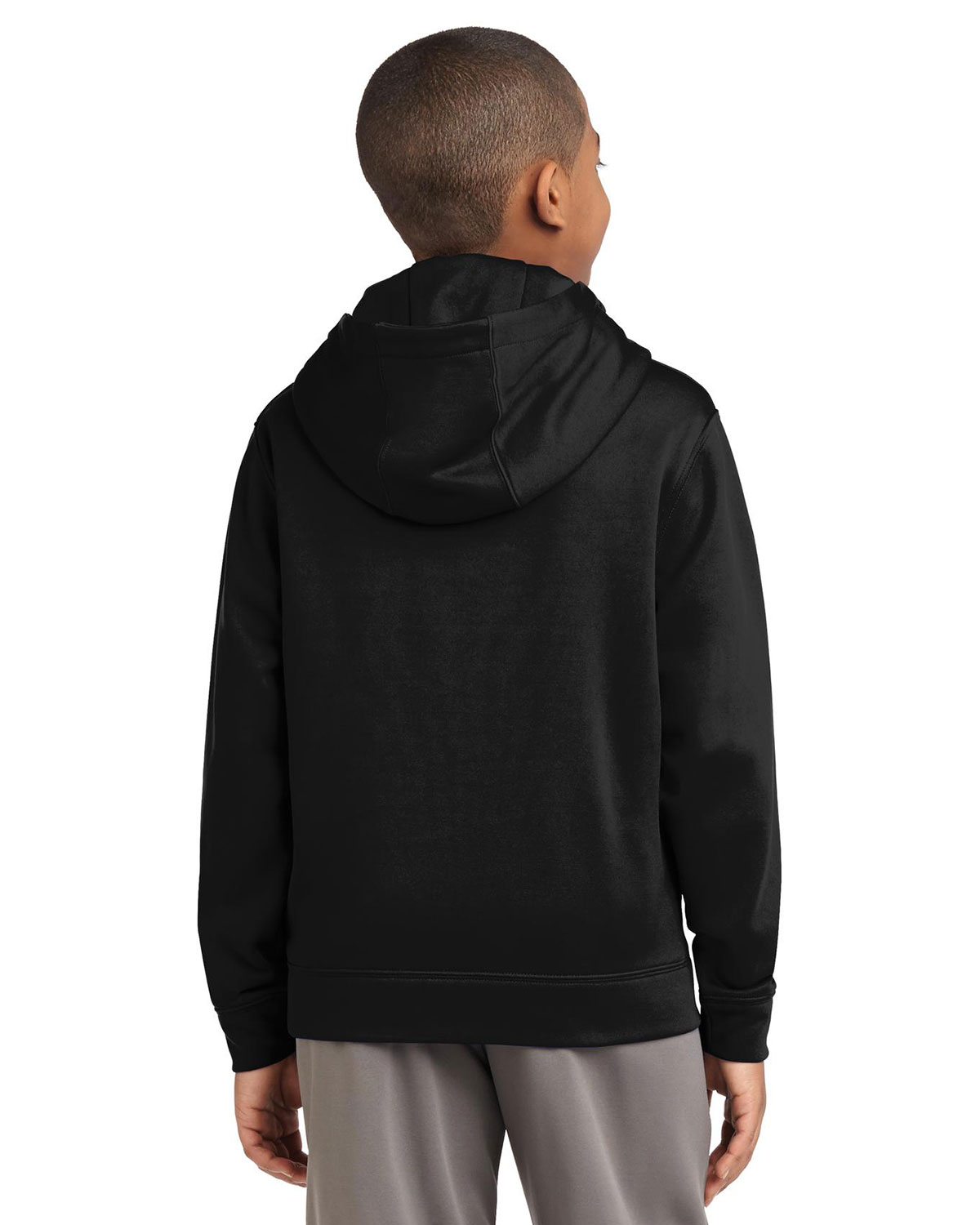 Sport-Tek YST244 Youth Sport-Wick Fleece Hooded Pullover view 2