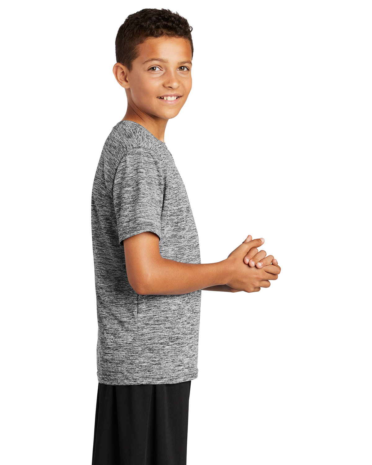 Sport-Tek YST390 Youth PosiCharge Electric Heather Tee view 3