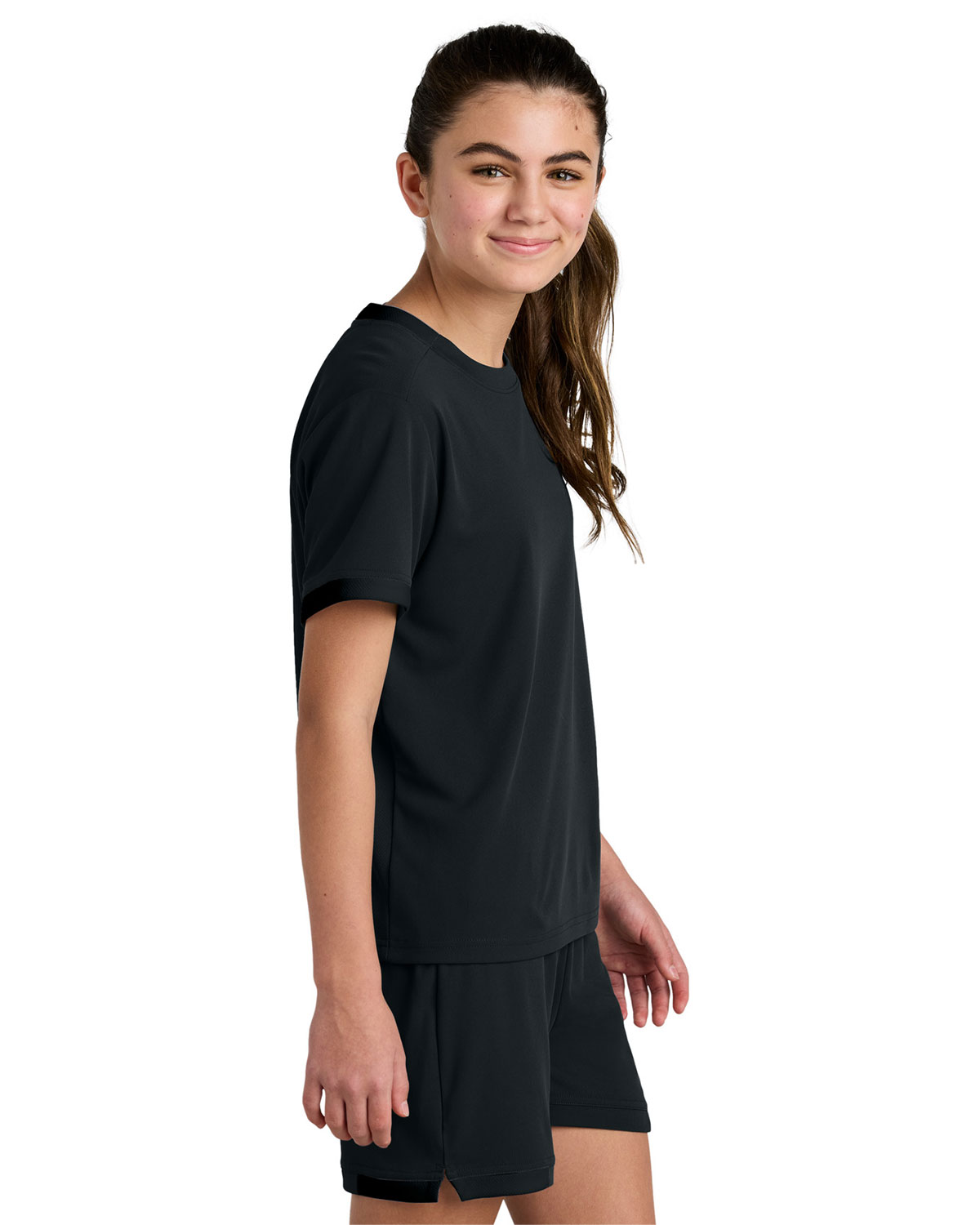 Sport-Tek YST440 Youth Club Short Sleeve Crew view 3