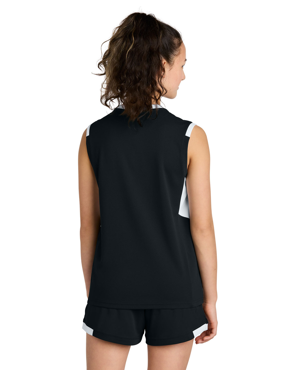 Sport-Tek YST441 Youth Club Sleeveless V-Neck view 2