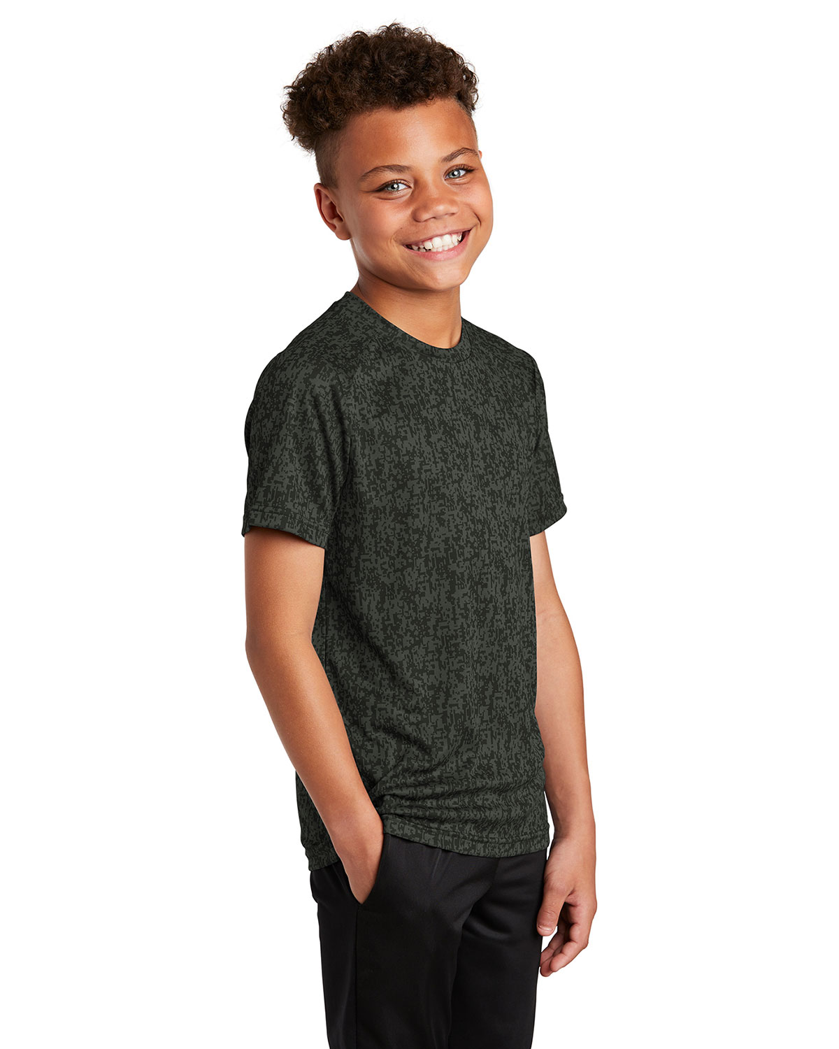 Sport-Tek YST460 Youth Digi Camo Tee view 3