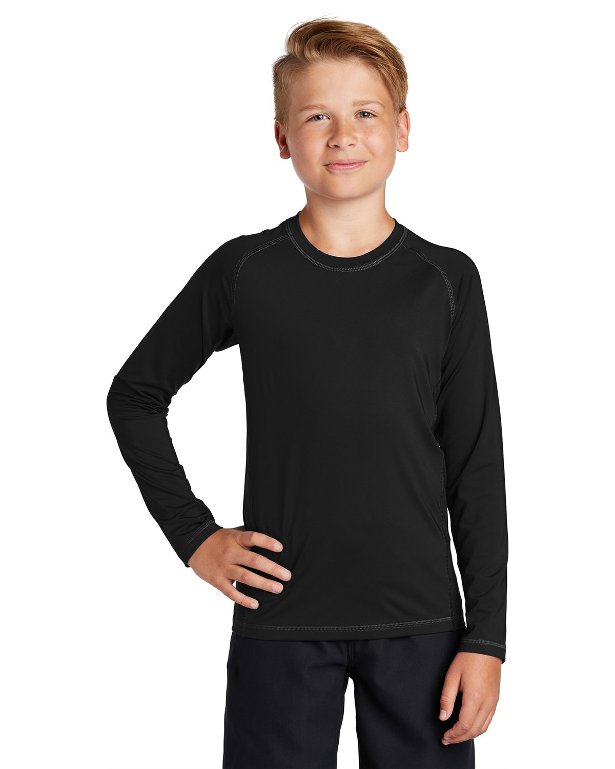 Sport-Tek YST470LS Youth Long Sleeve Rashguard Tee