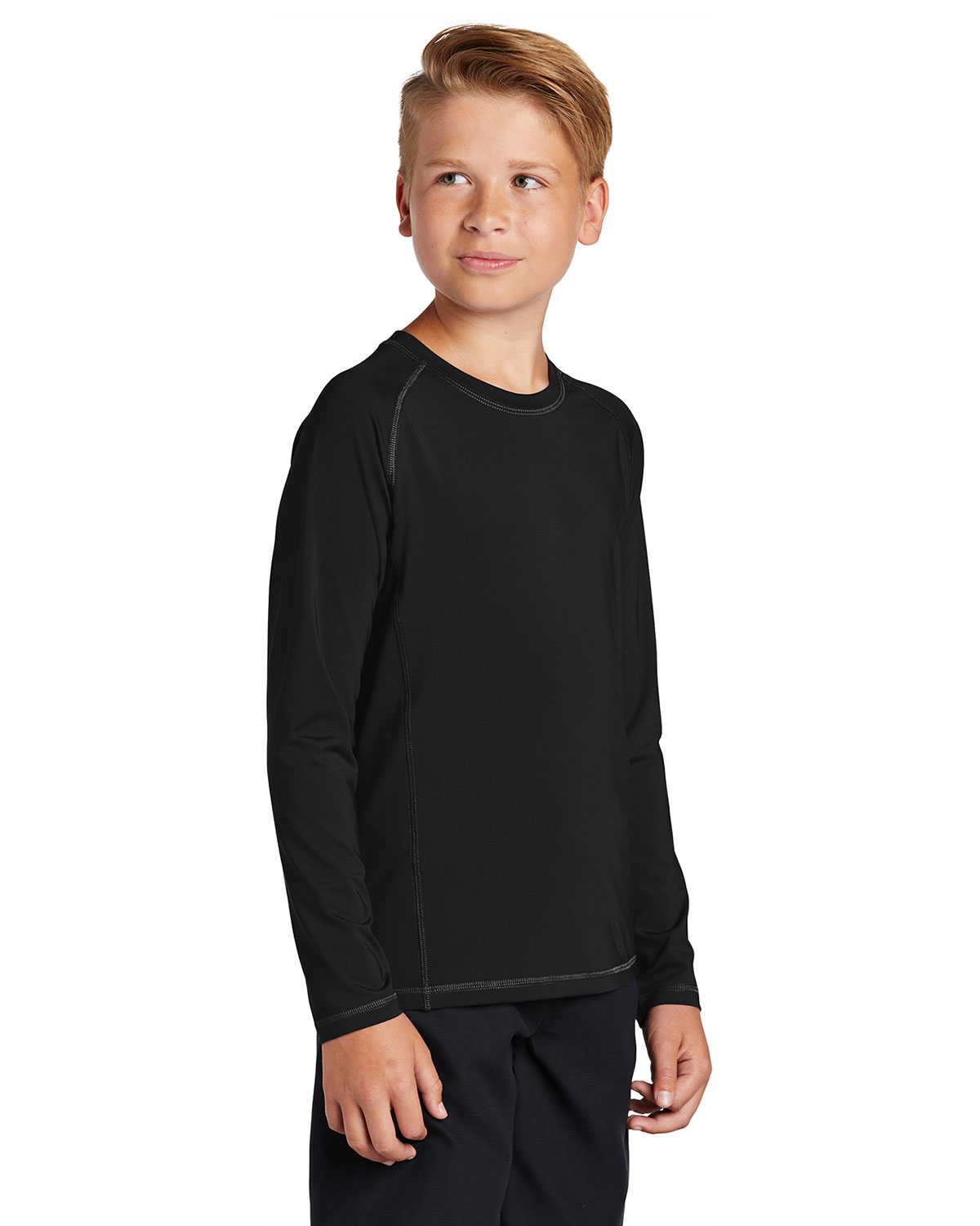 Sport-Tek YST470LS Youth Long Sleeve Rashguard Tee view 3