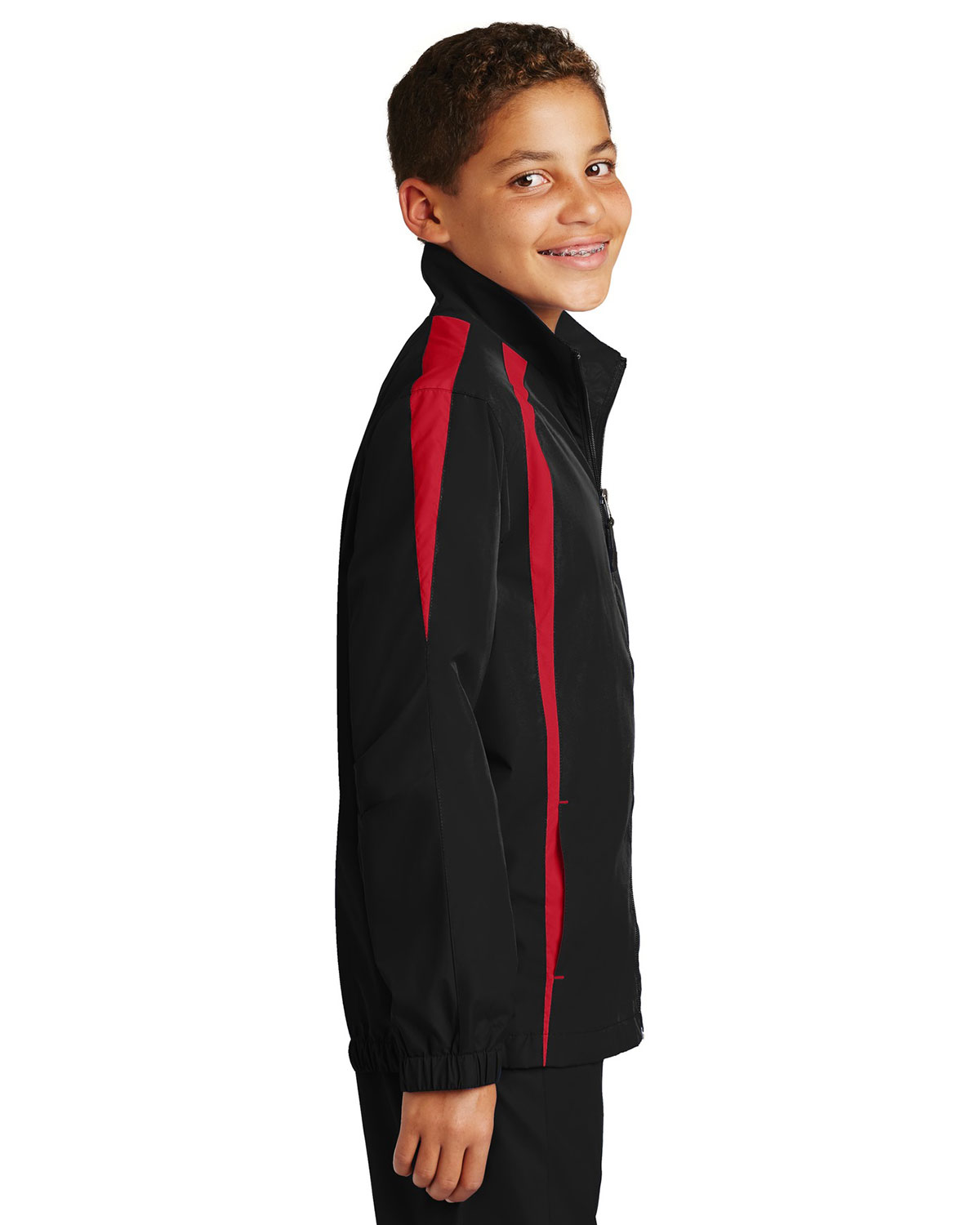 Sport-Tek YST60 Youth Colorblock Raglan Jacket view 3