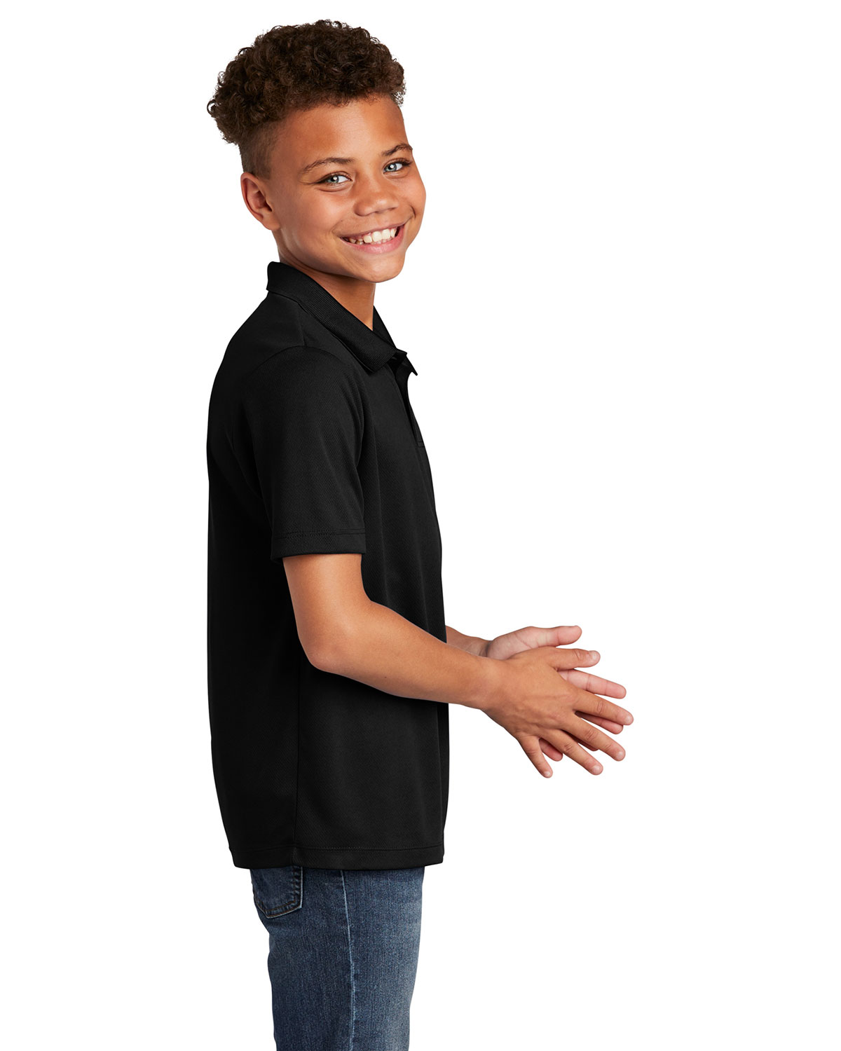 Sport-Tek YST640 Youth PosiCharge RacerMesh Polo view 3
