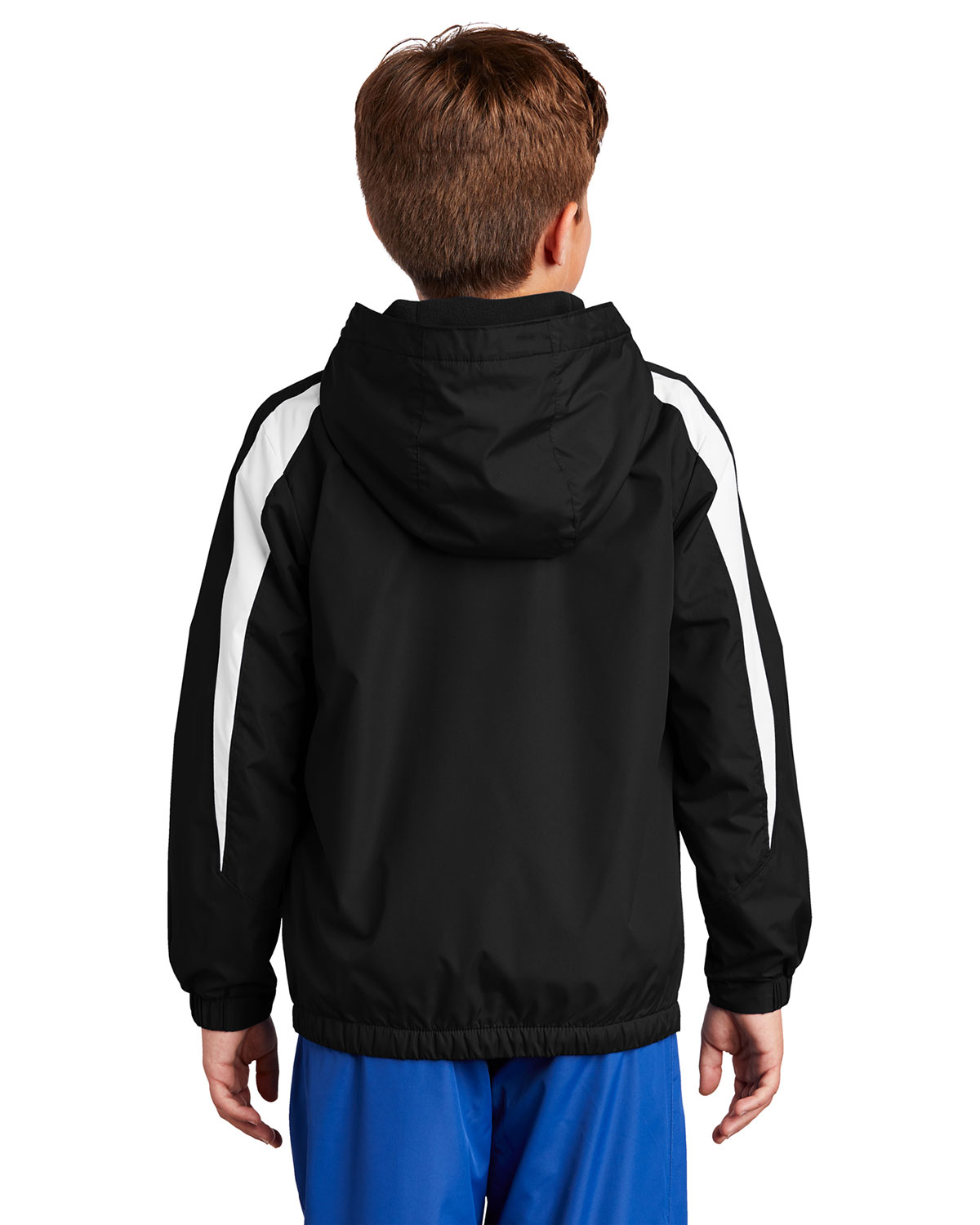 Sport-Tek YST81 Youth Fleece-Lined Colorblock Jacket view 2