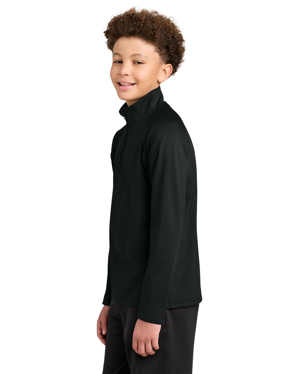 Sport-Tek YST850 Youth Sport-Wick Stretch 1/4-Zip Pullover view 3