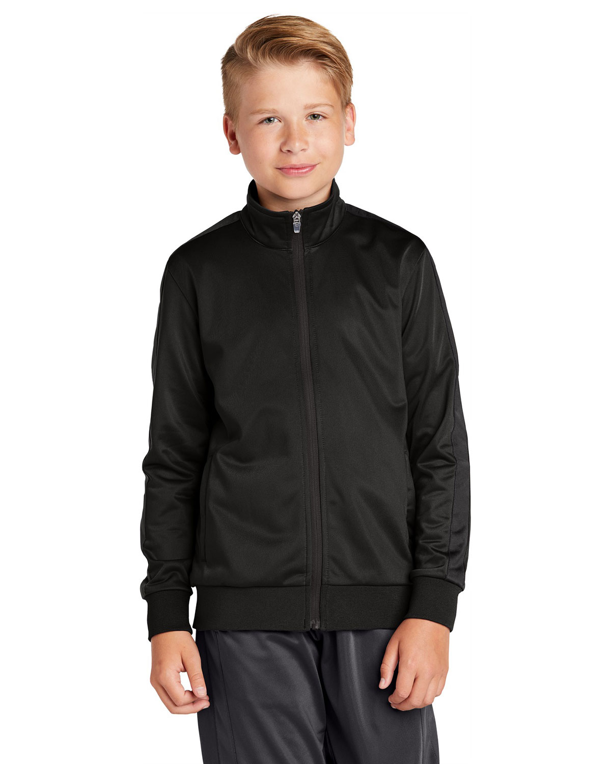 Sport-Tek YST94 Youth Tricot Sleeve Stripe Track Jacket