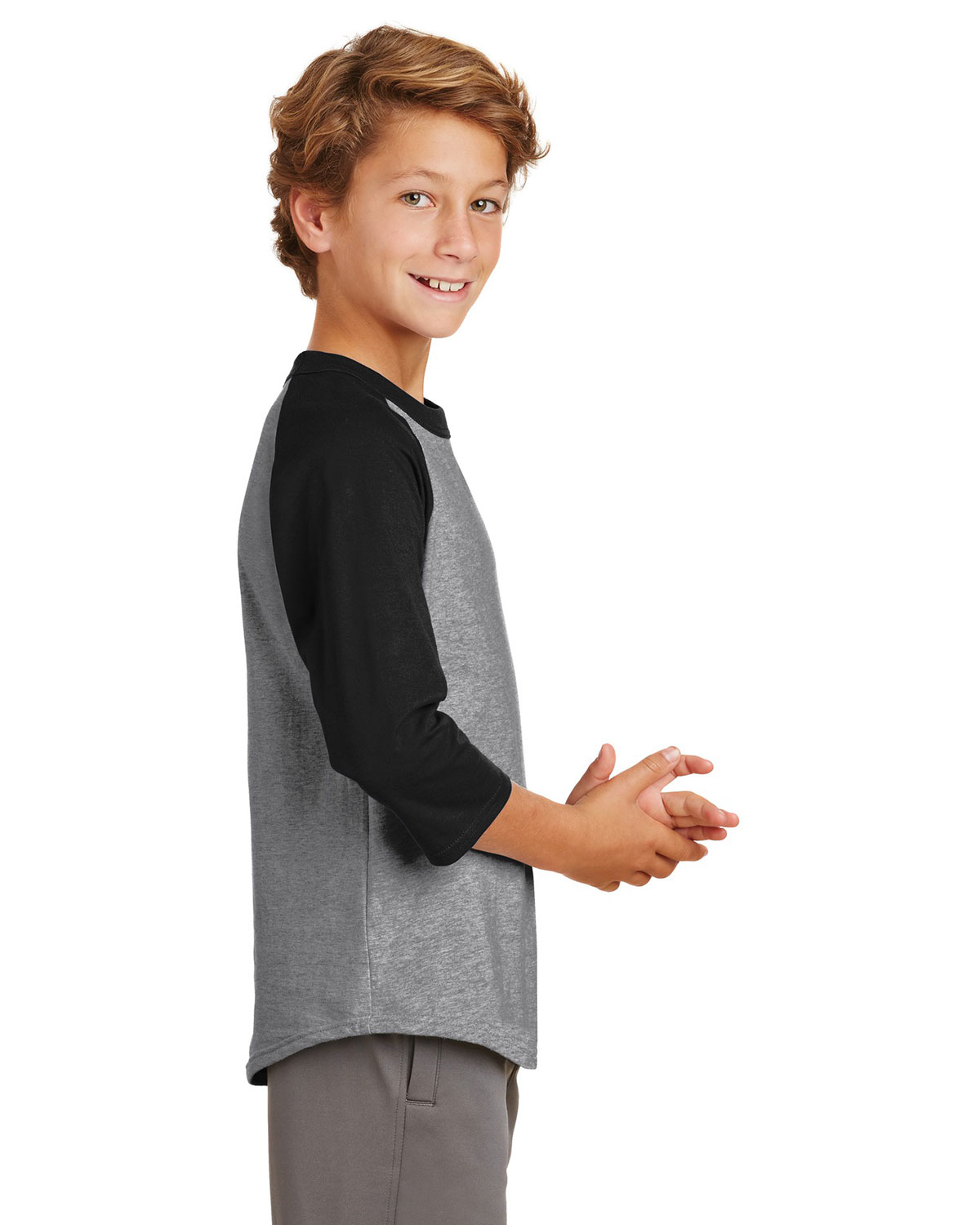 Sport-Tek YT200 Youth Colorblock Raglan Jersey view 3