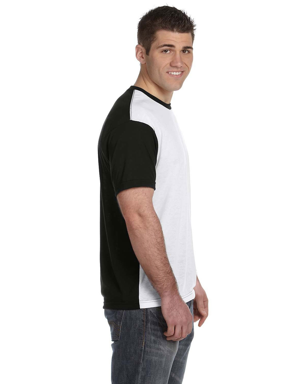 SubliVie 1902 Men's Blackout Polyester Sublimation Tee view 3