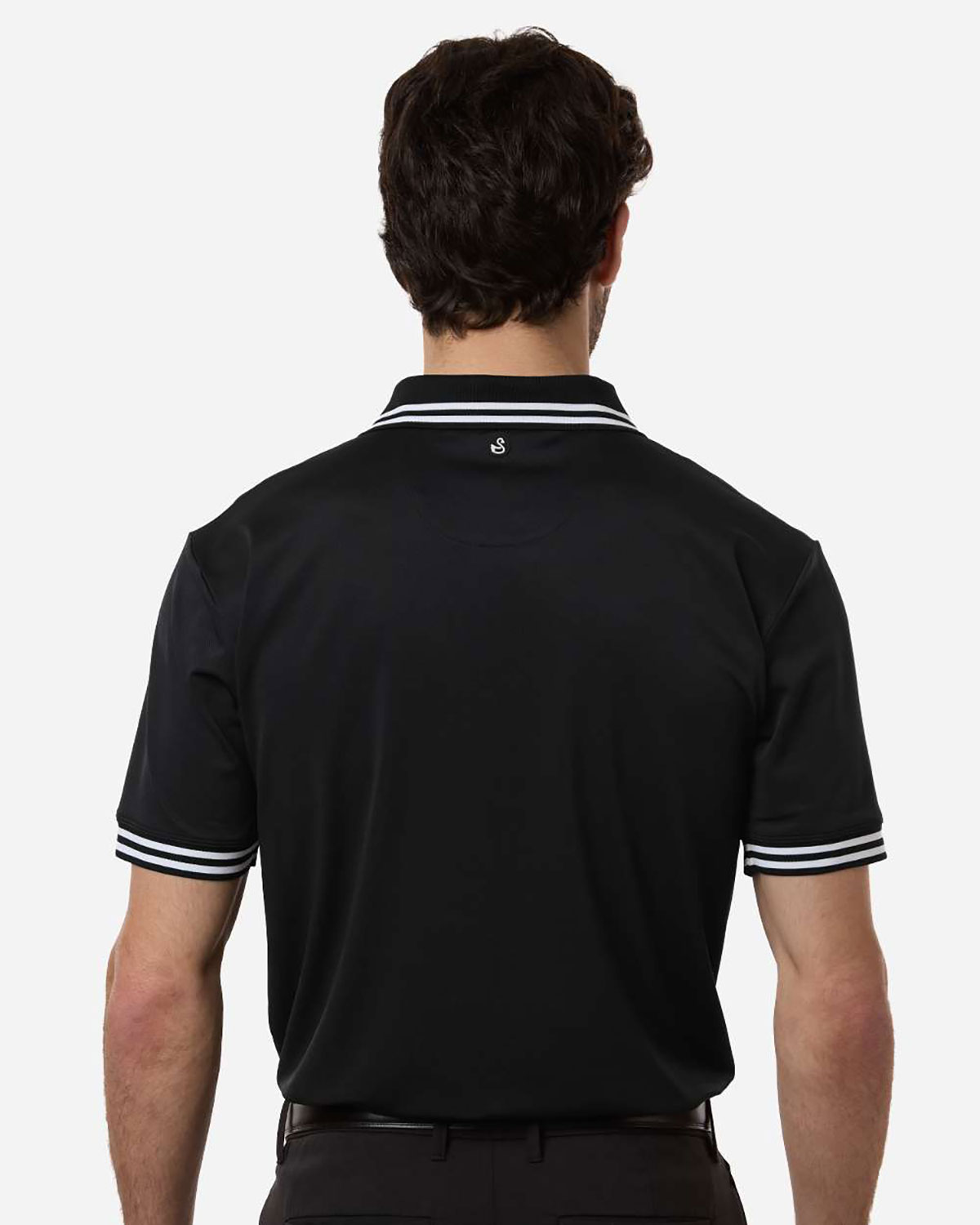 Swannies Golf SW8700 Men's Thatcher Tipped Polo view 2