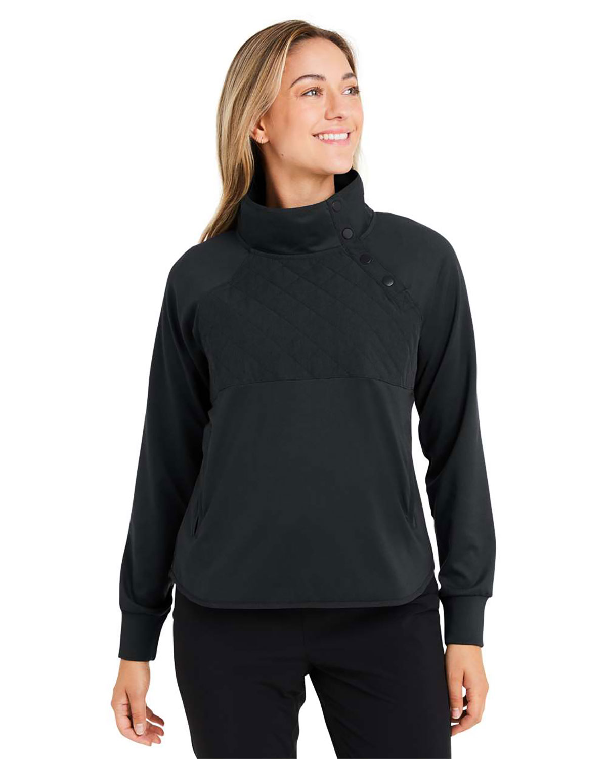 Swannies Golf SWE400L Women's Ellis Snap Neck Pullover